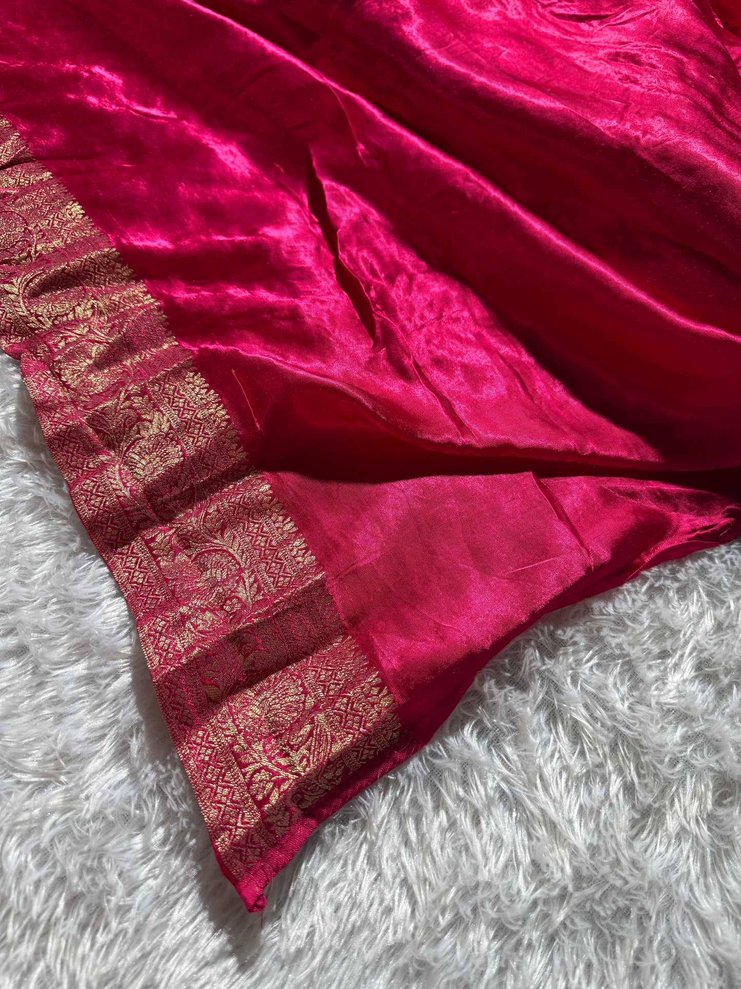 Premium Banarasi pure soft satin pashmina silk saree DS111