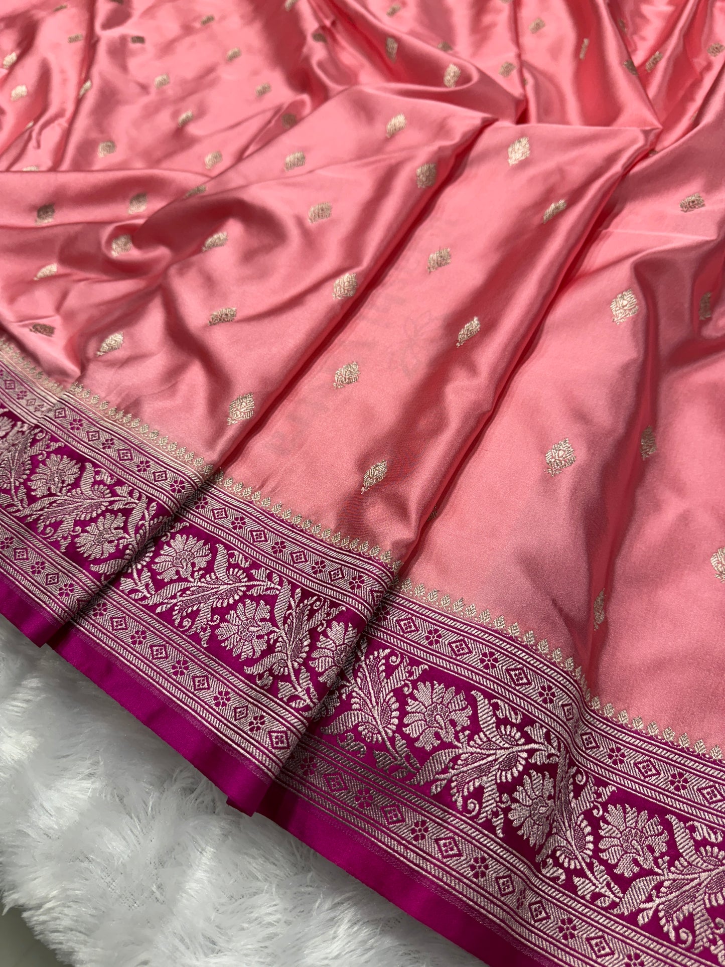 Premium contrast Banarasi Mashru katan silk saree MK182