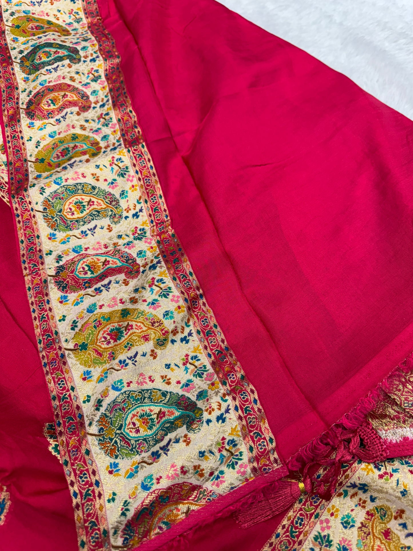 Banarasi pure satin pashmina silk saree DS101