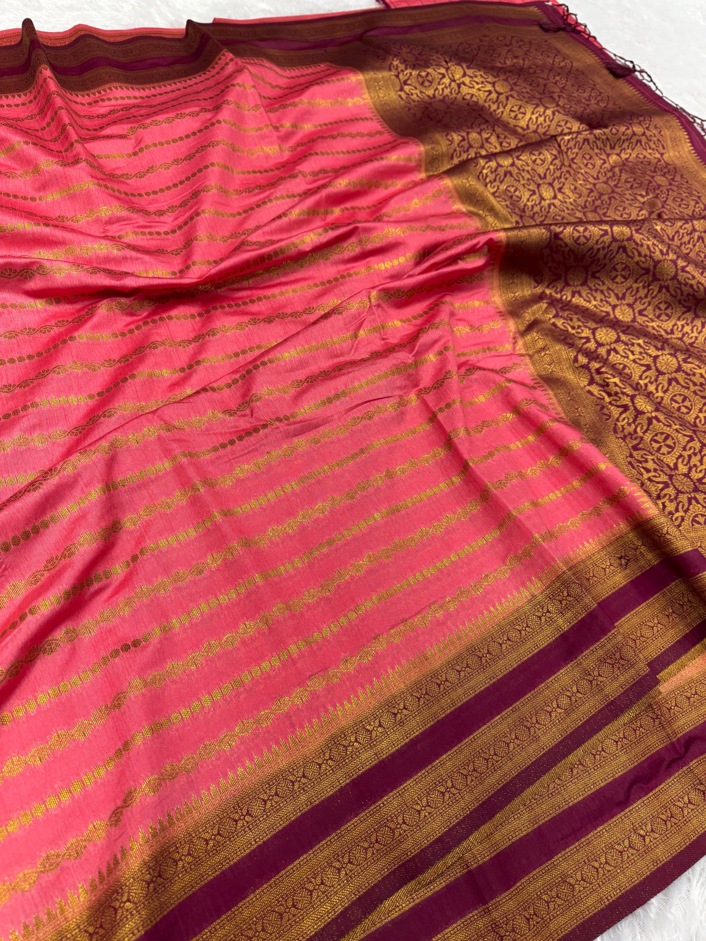 Banarasi mulberry cotton silk saree