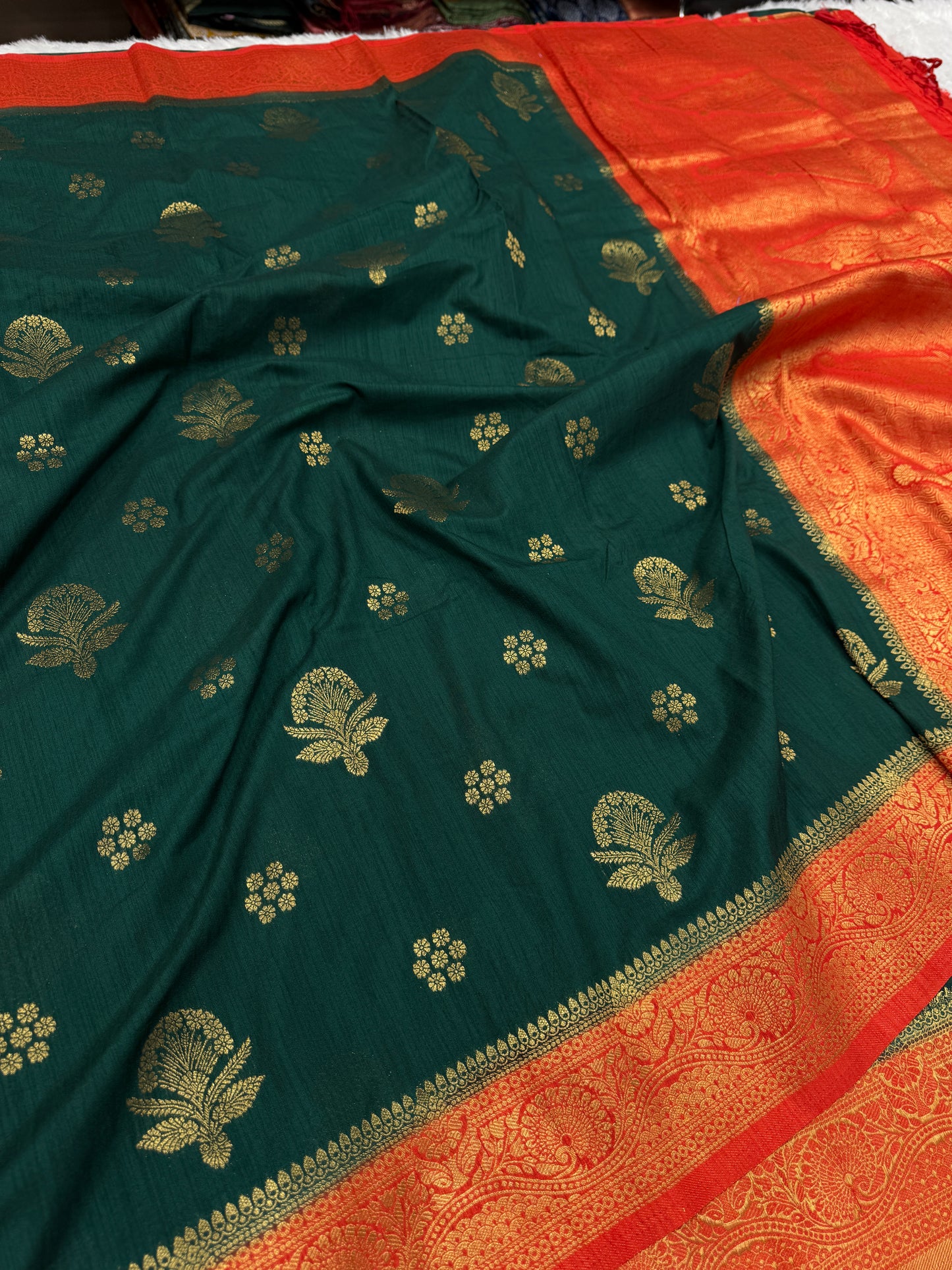 Banarasi mulberry cotton silk saree