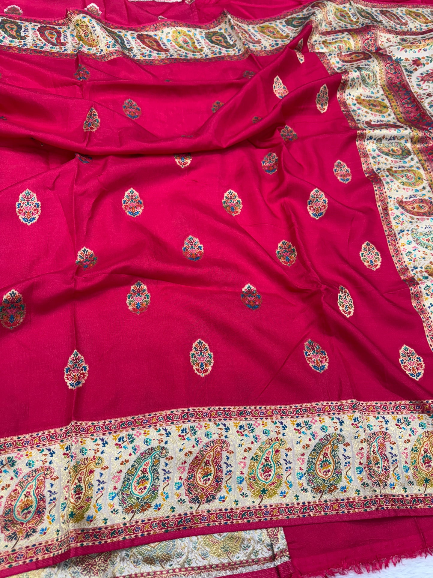 Banarasi pure satin pashmina silk saree DS101