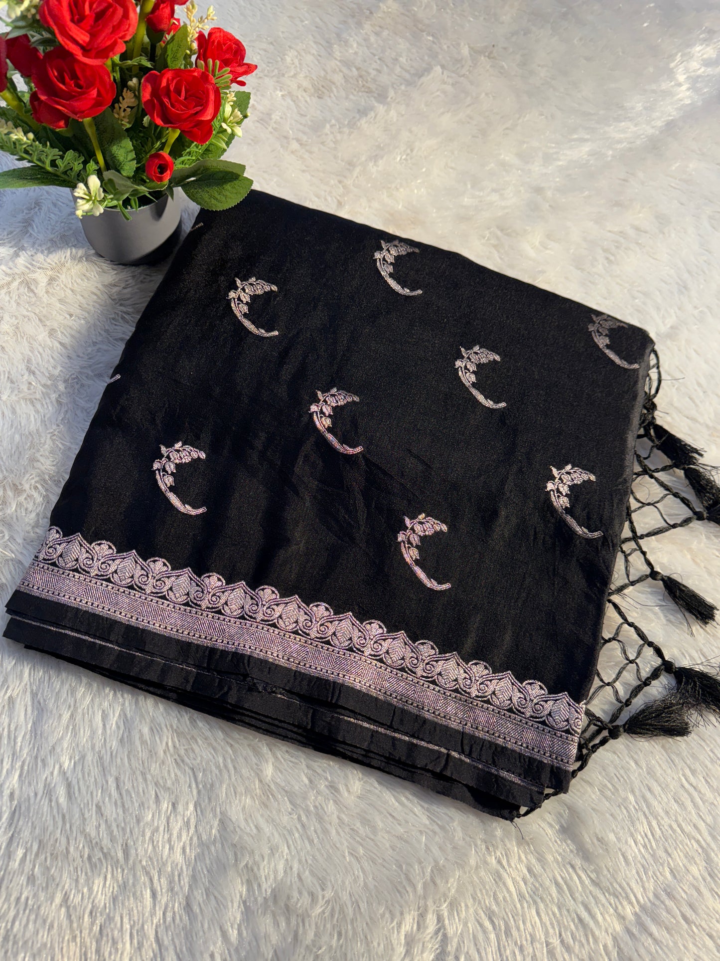 Banarasi Mashru satin silk saree MS117