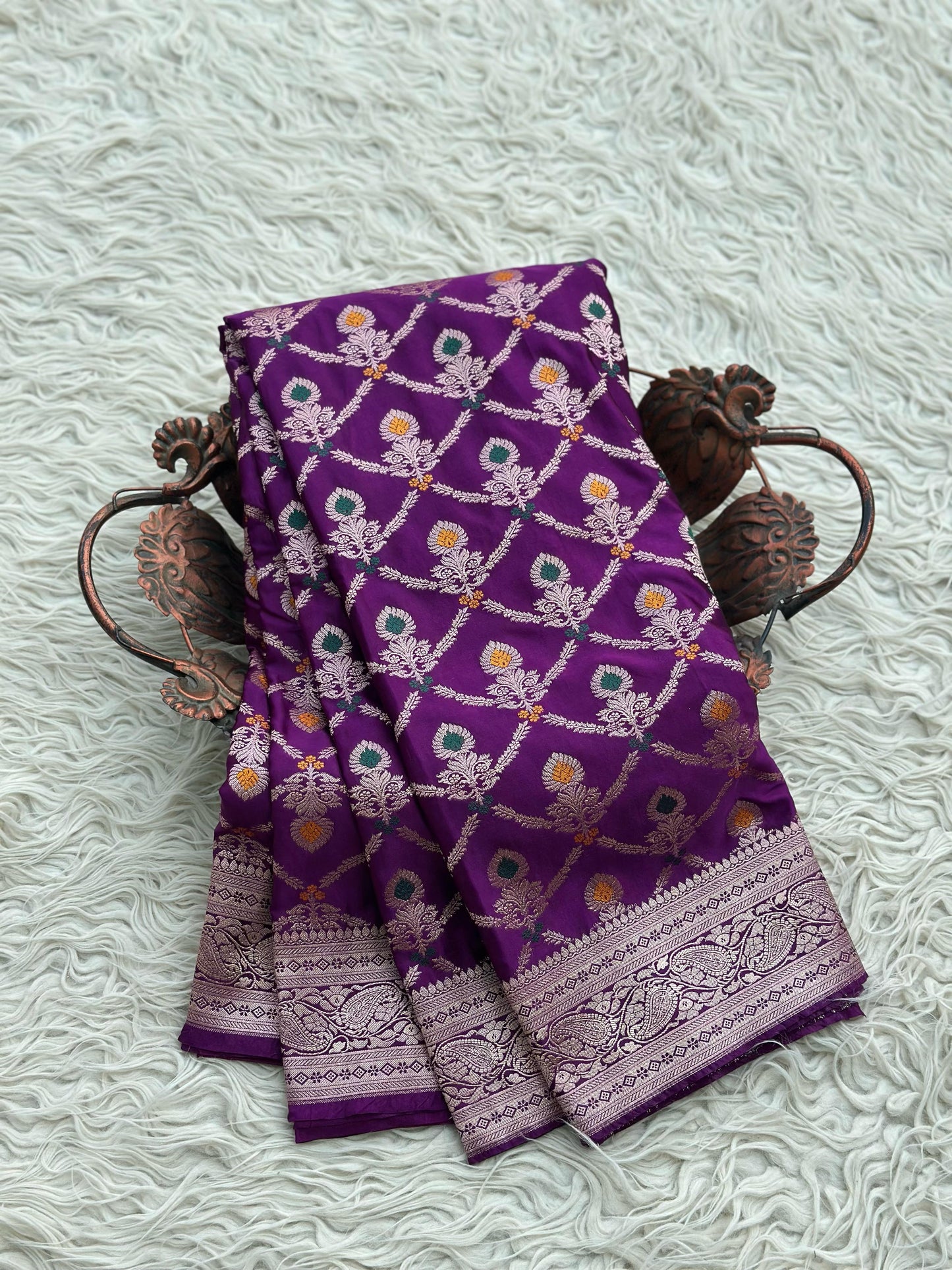 Banarasi Mashru satin silk saree MS114