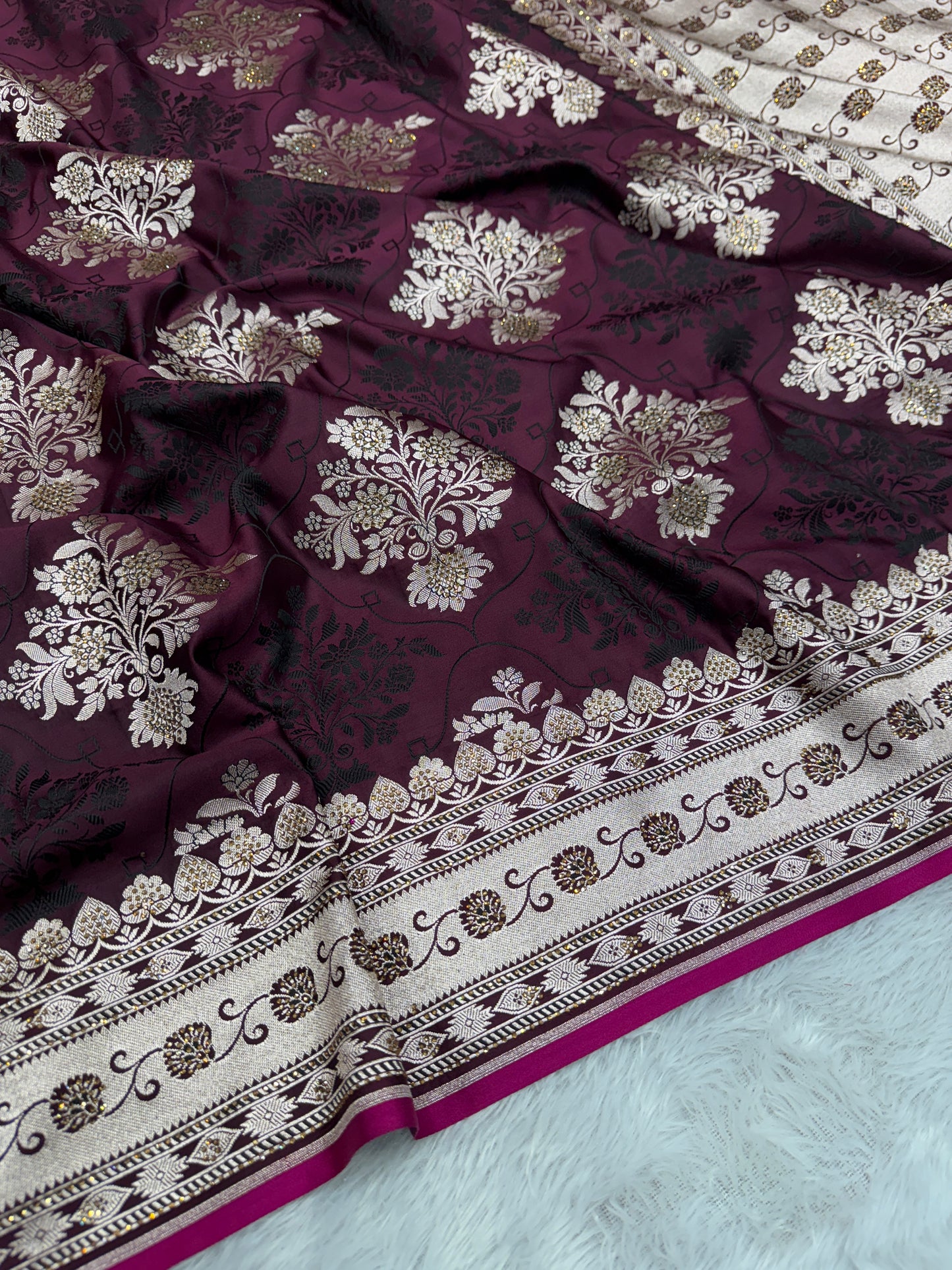 Premium bridal Mashru katan silk saree MK198