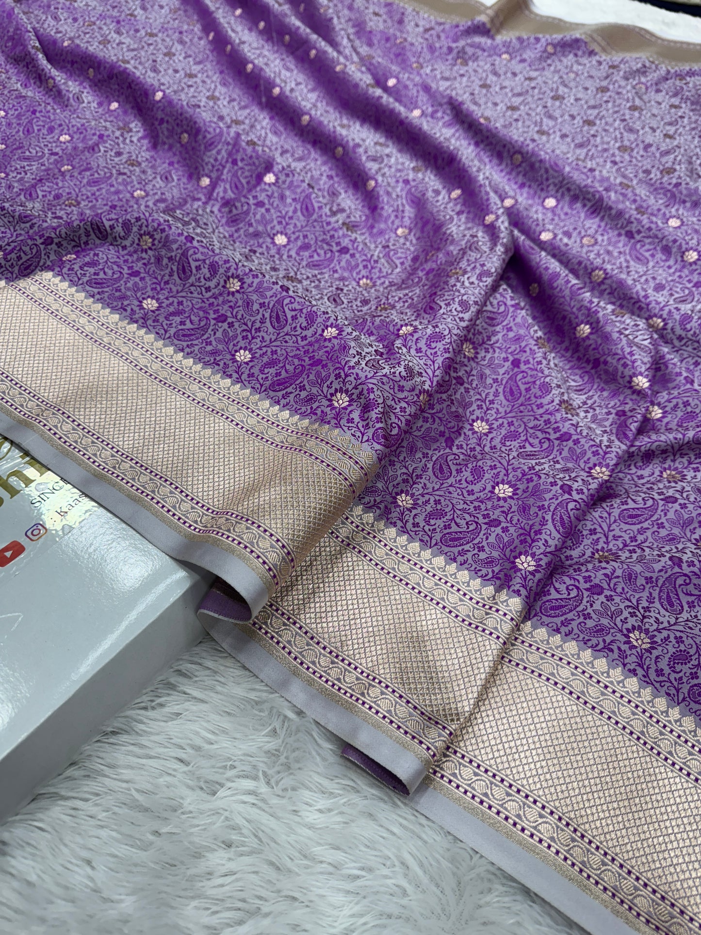 Premium Banarasi Mashru tanchui jaal Disign MK181