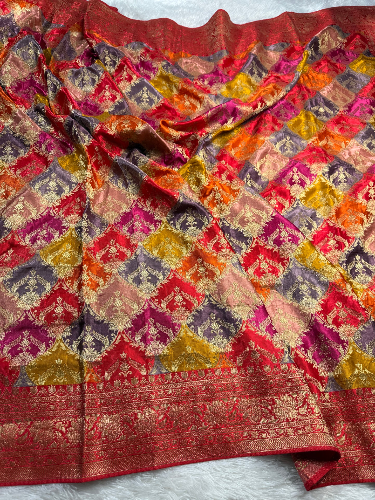 Banarasi pure soft satin pashmina silk saree DS106