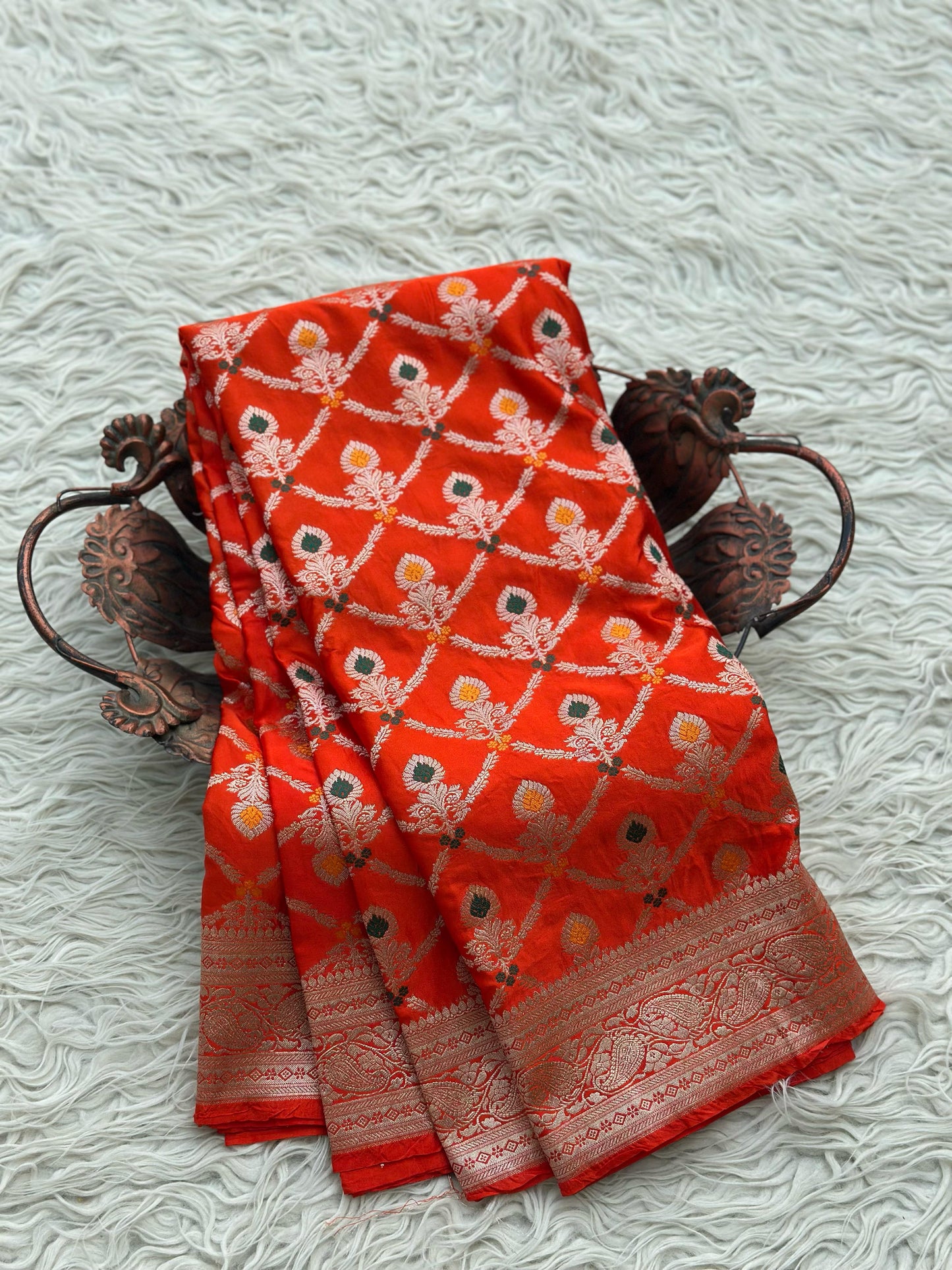 Banarasi Mashru satin silk saree MS114