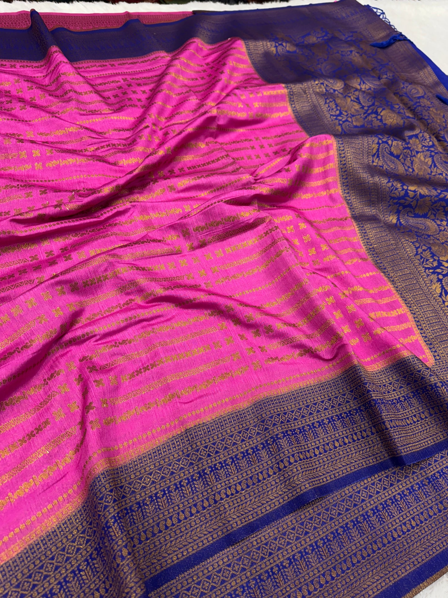 Banarasi mulberry cotton silk saree