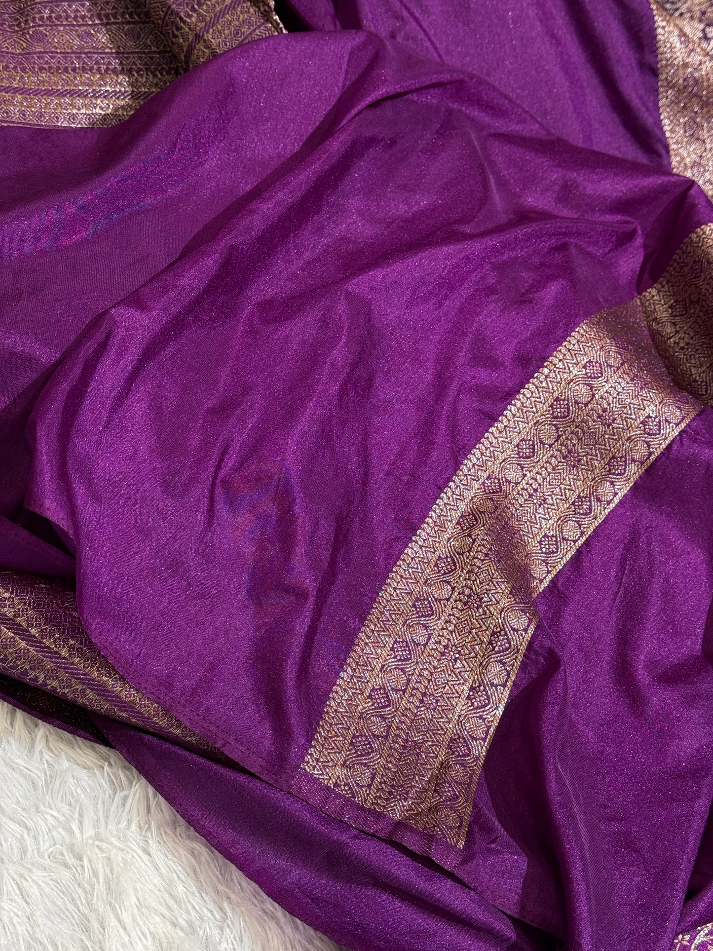 Purple Banarasi brocade katan silk saree BB101
