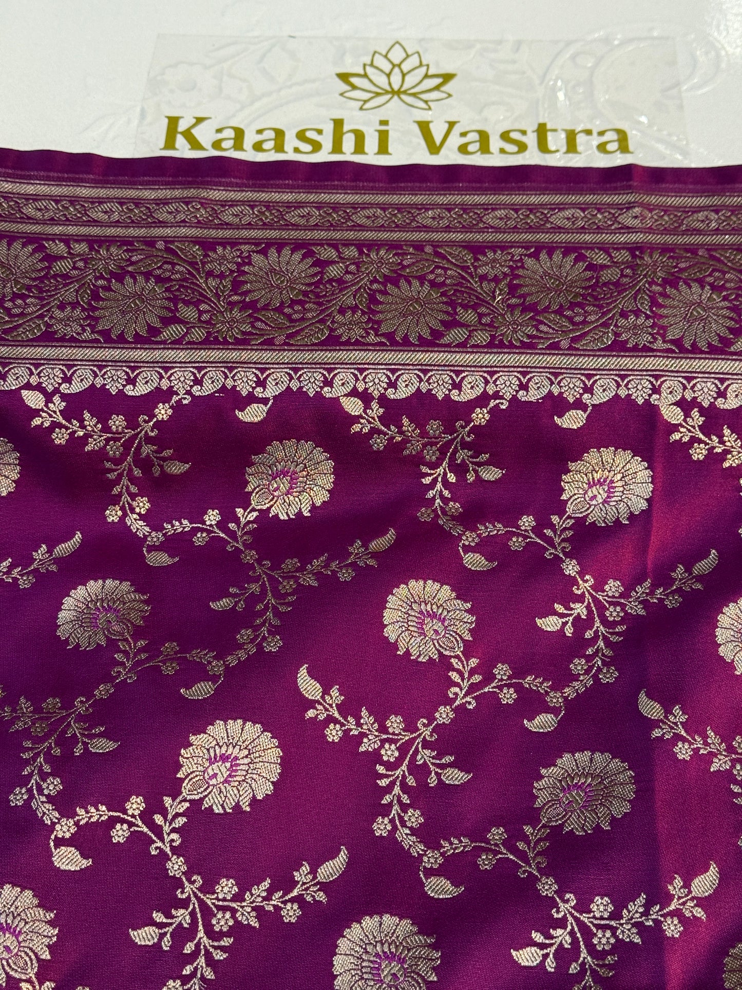 Premium purple Banarasi Mashru katan silk saree MK163