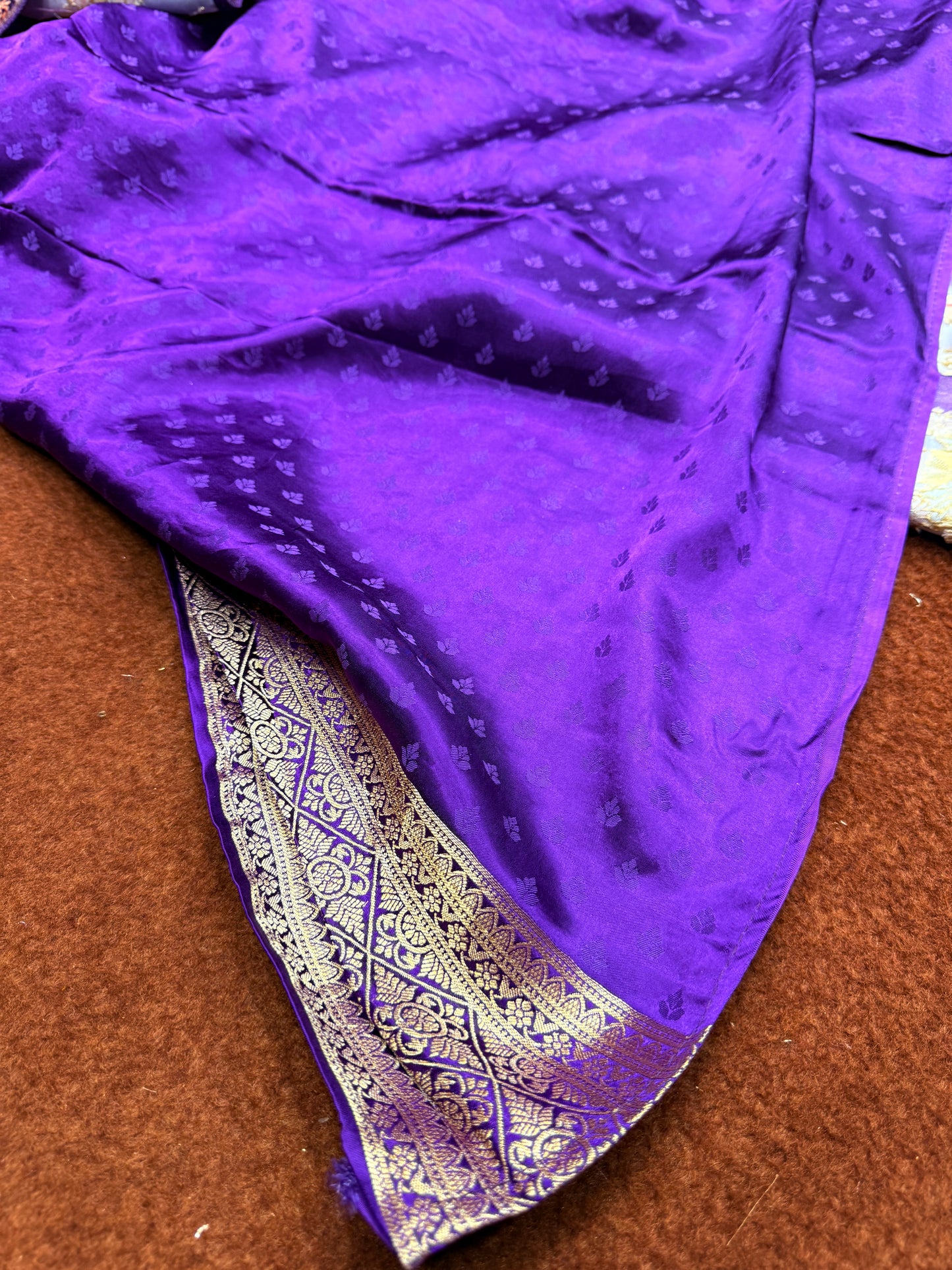 Banarasi pure satin pashmina silk saree