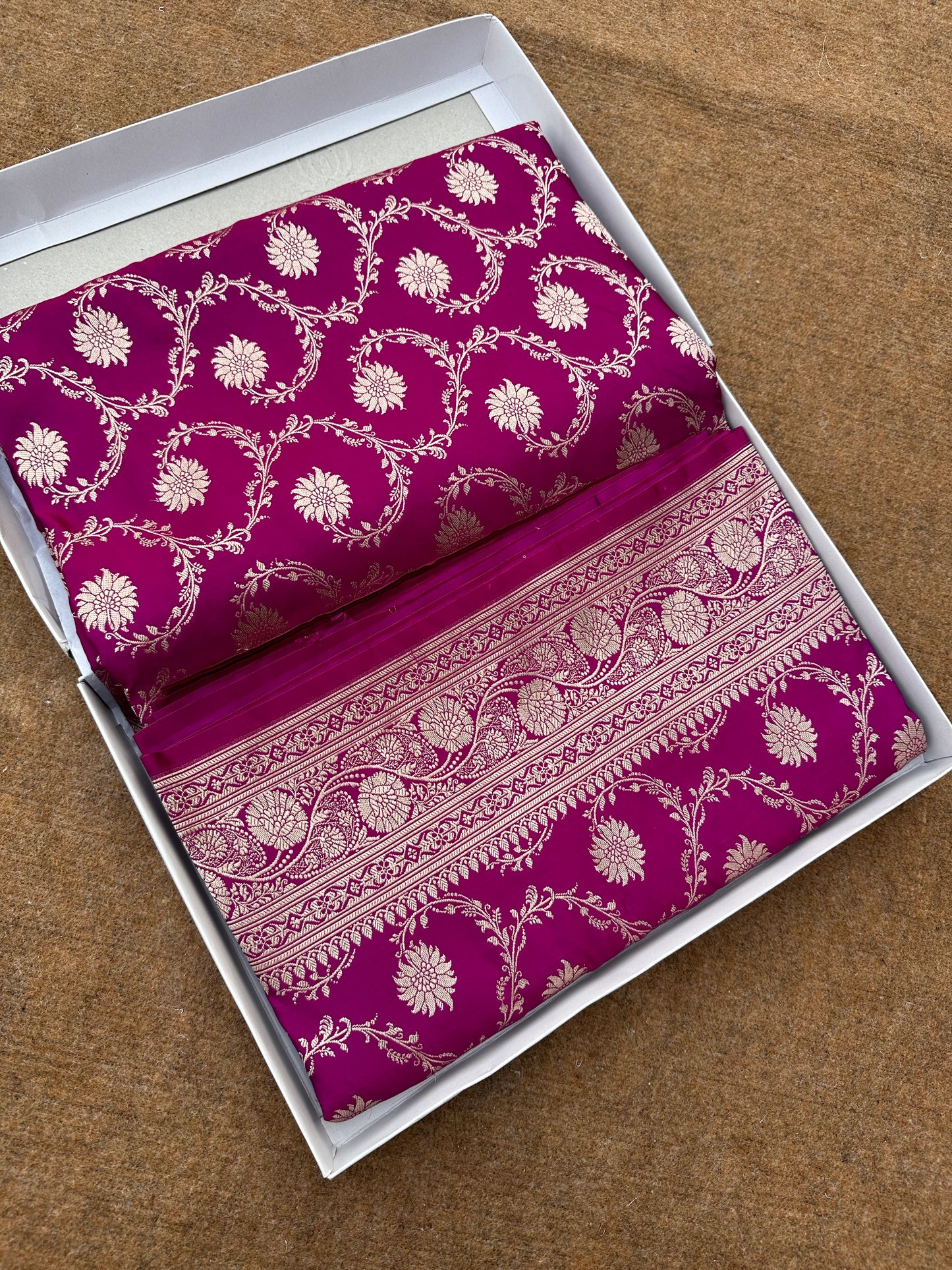 BANARASI MASHRU KATAN SILK SAREE. MK111