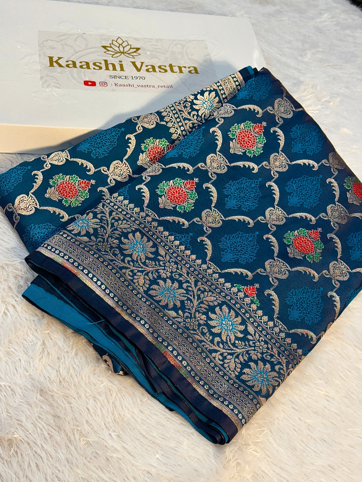 Peacock Banarasi Mashru katan silk saree MK160
