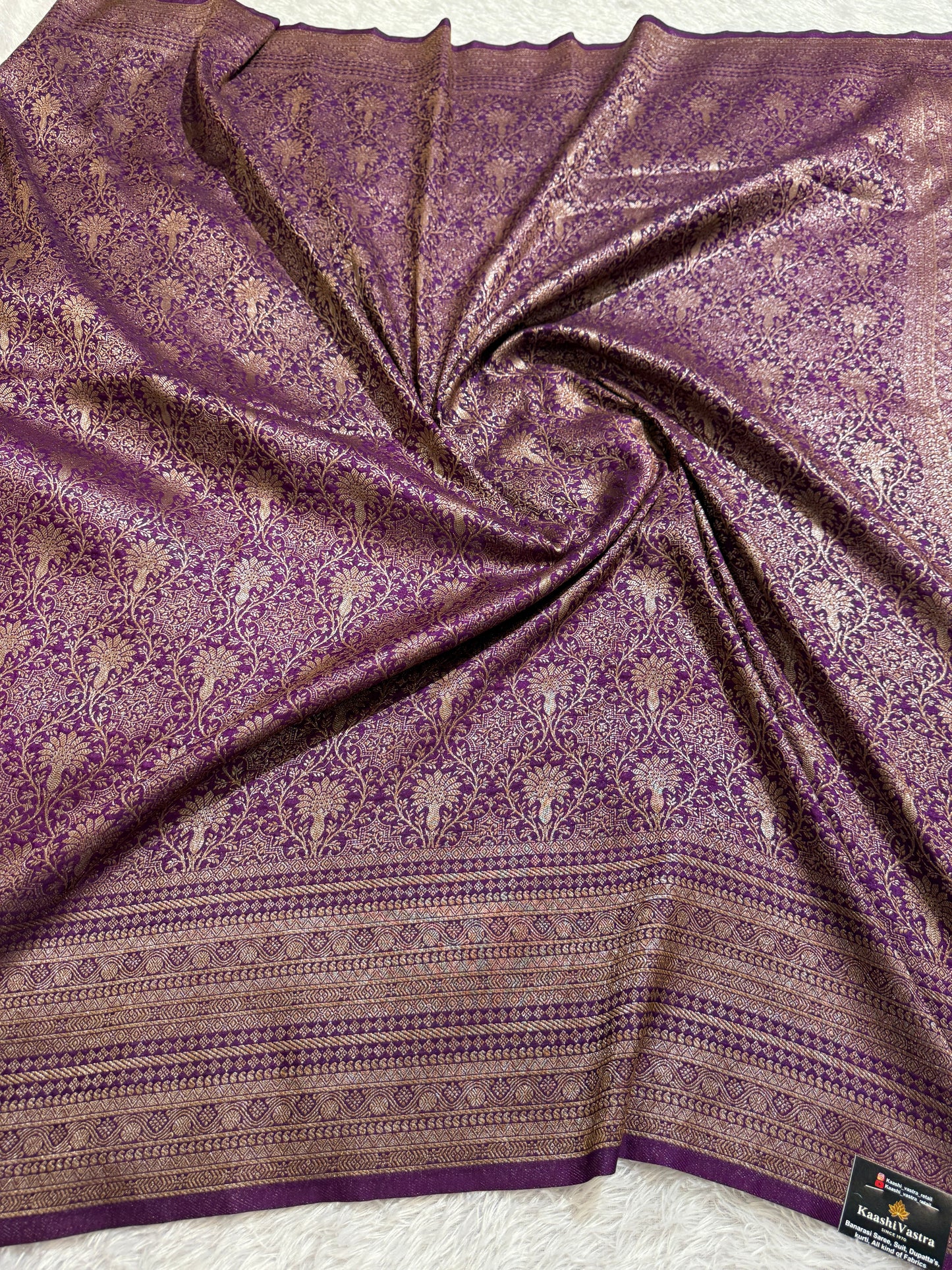 Purple Banarasi brocade katan silk saree BB101