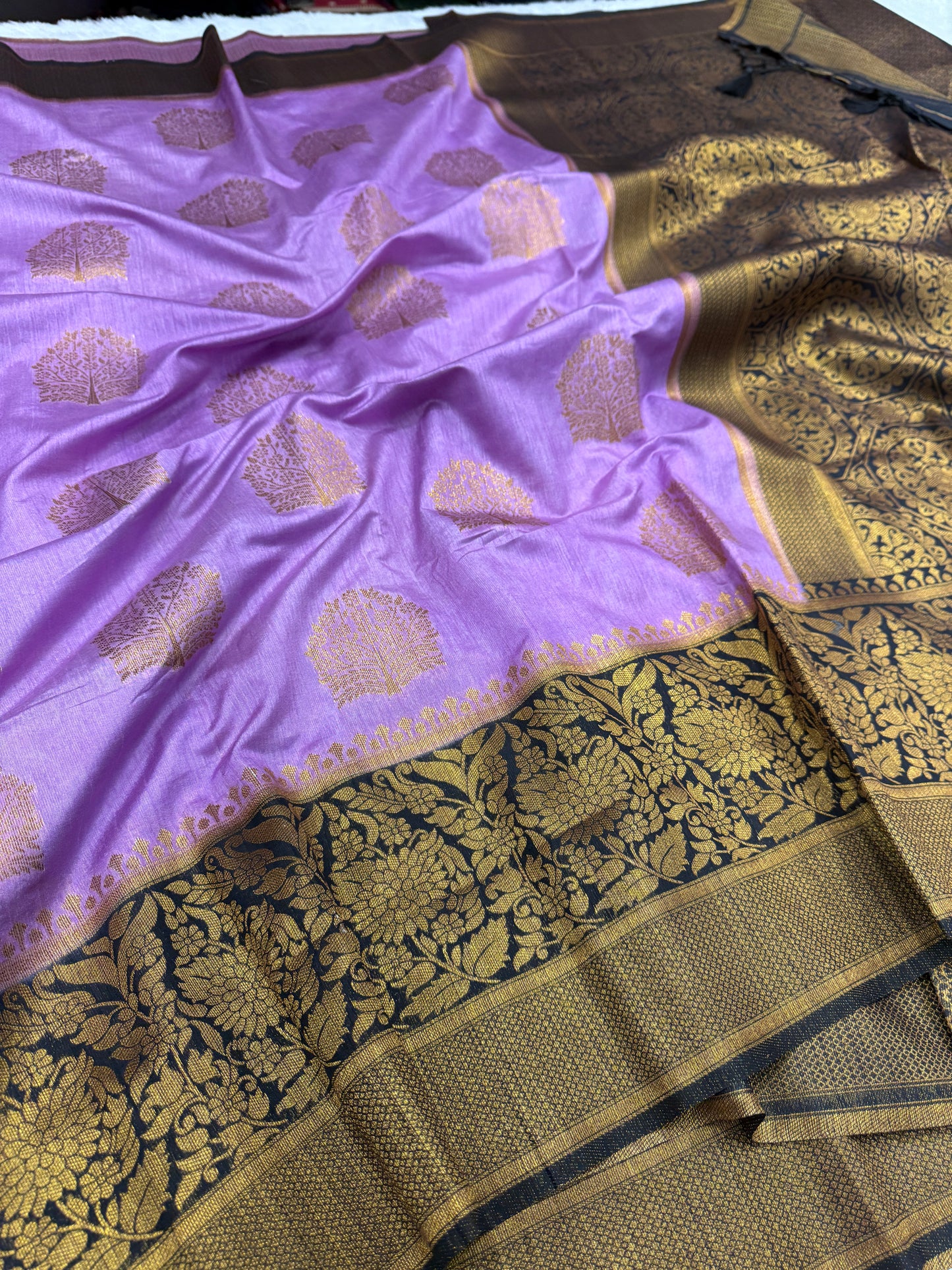 Banarasi mulberry cotton silk saree