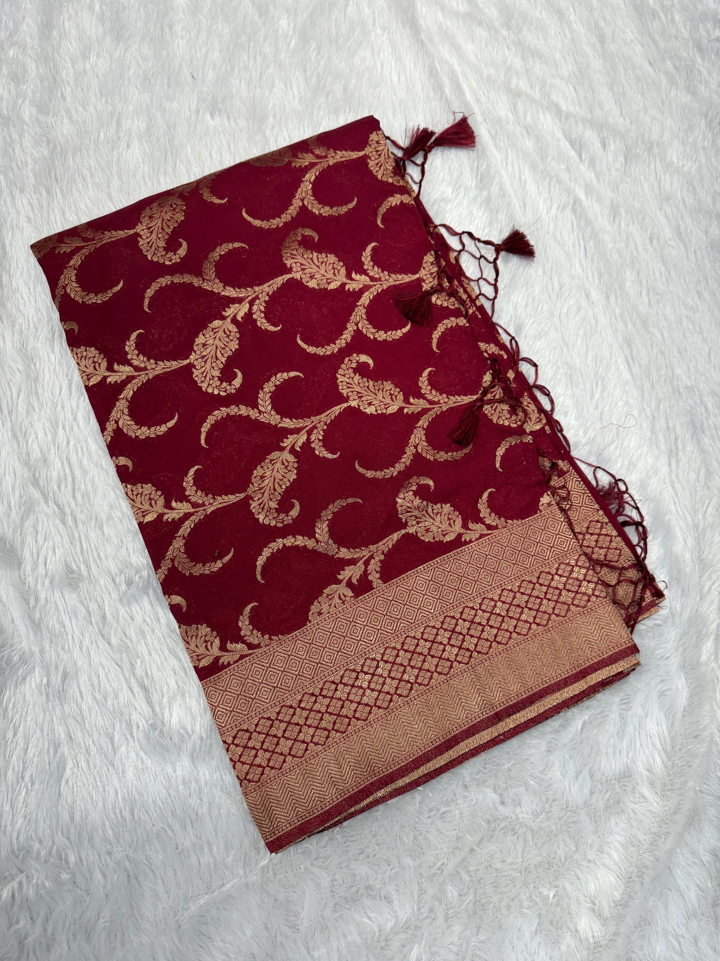 Banarasi Crep georgette silk saree CR113