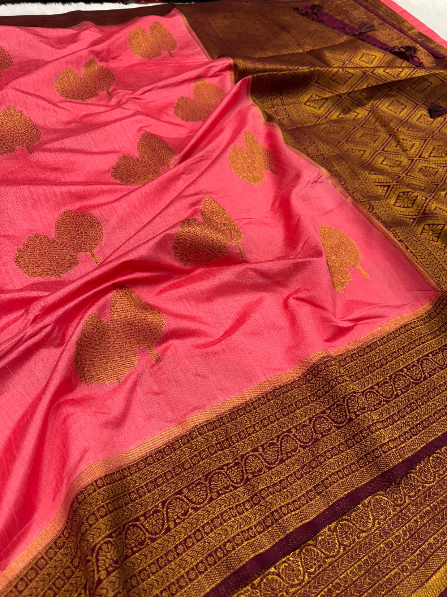Banarasi mulberry cotton silk saree