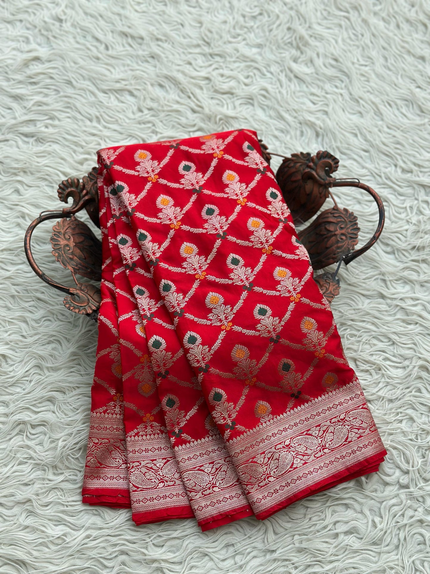 Banarasi Mashru satin silk saree MS114