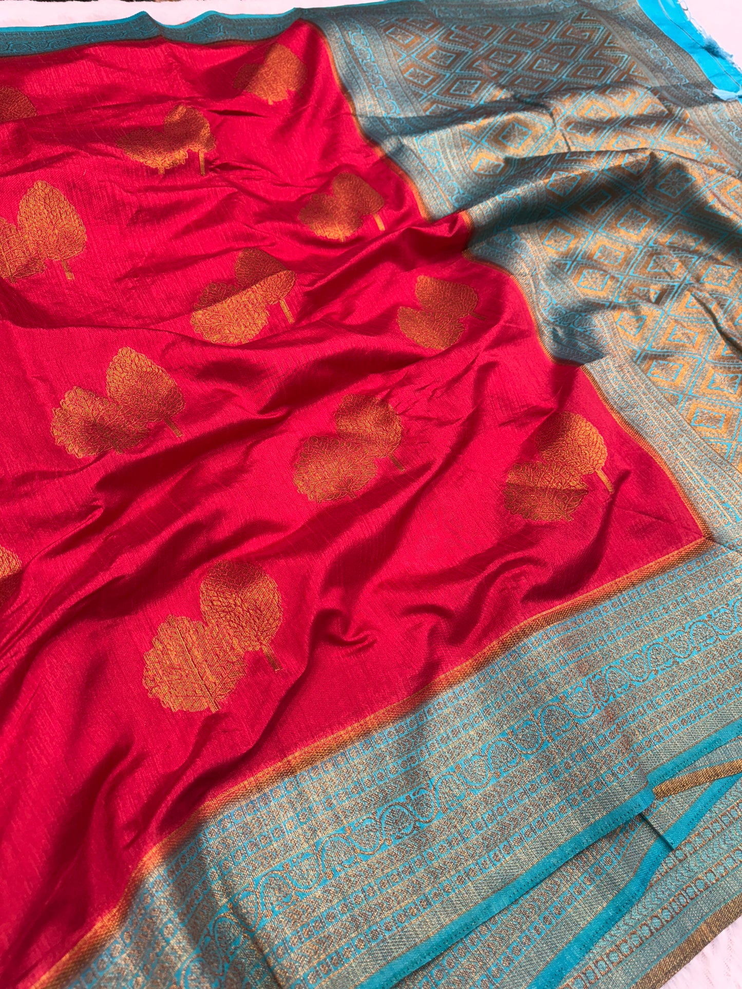 Banarasi mulberry cotton silk saree