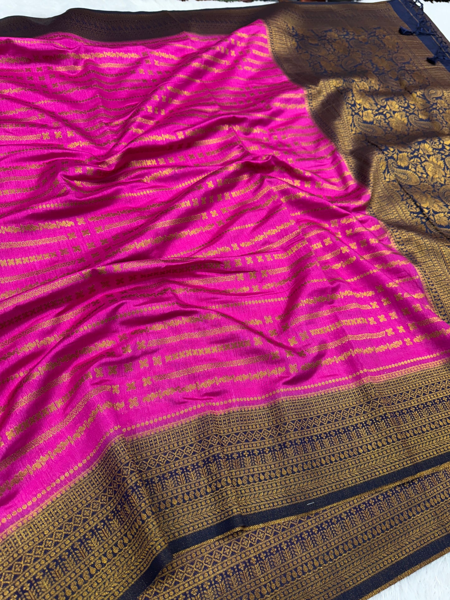 Banarasi mulberry cotton silk saree