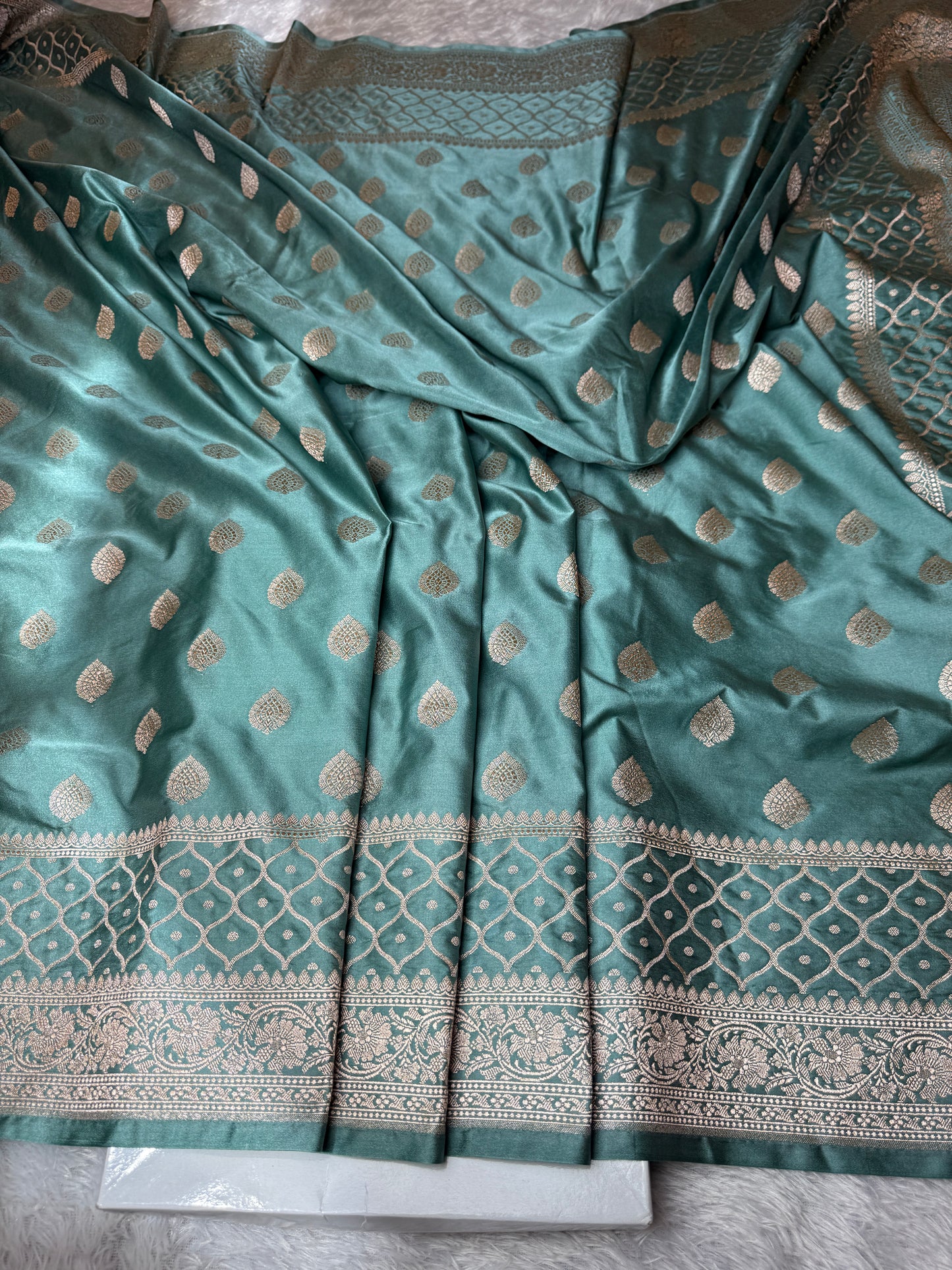 Premium Banarasi Mashru Katan silk saree MK157