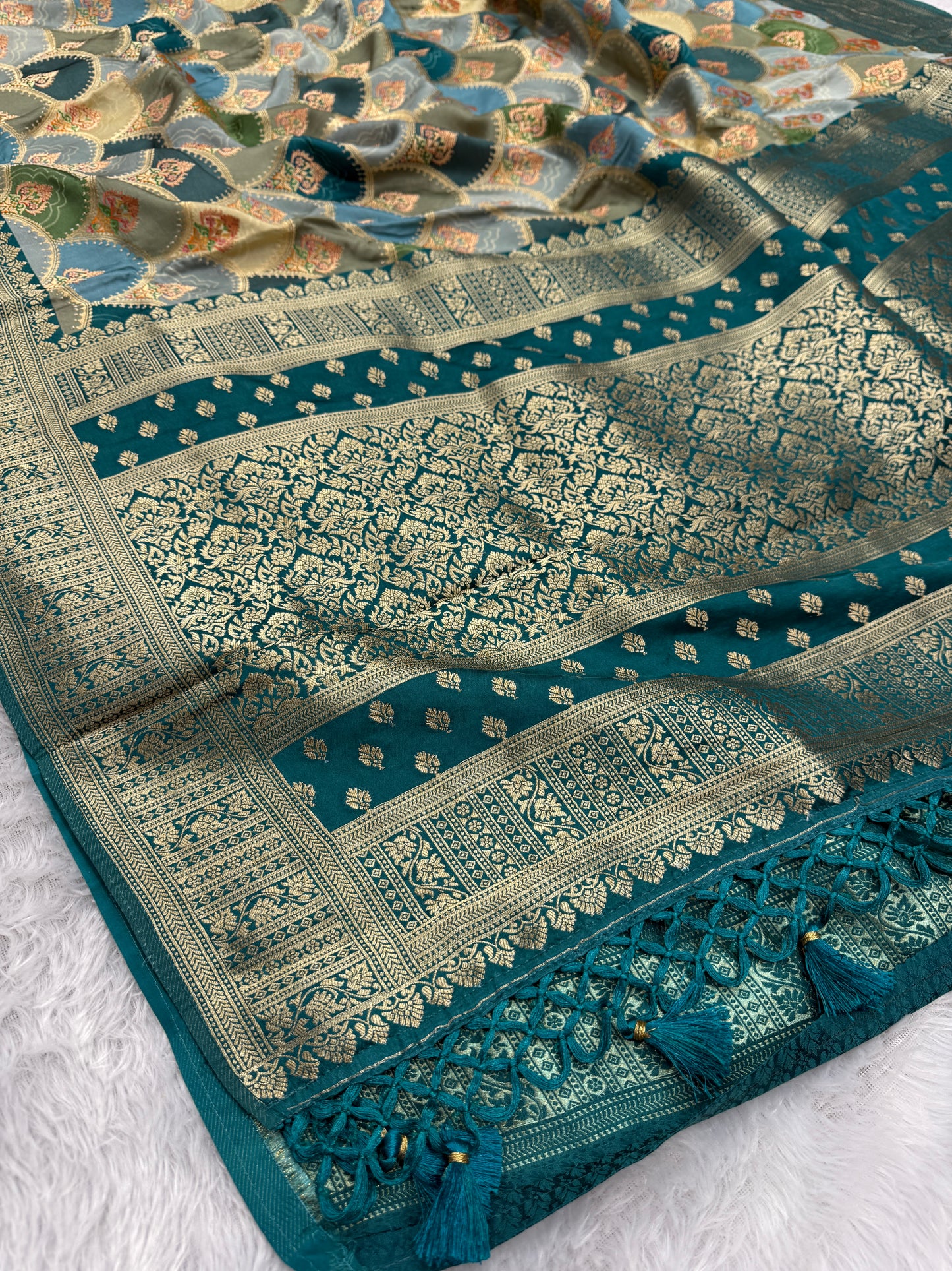 Banarasi pure satin pashmina silk saree DS104