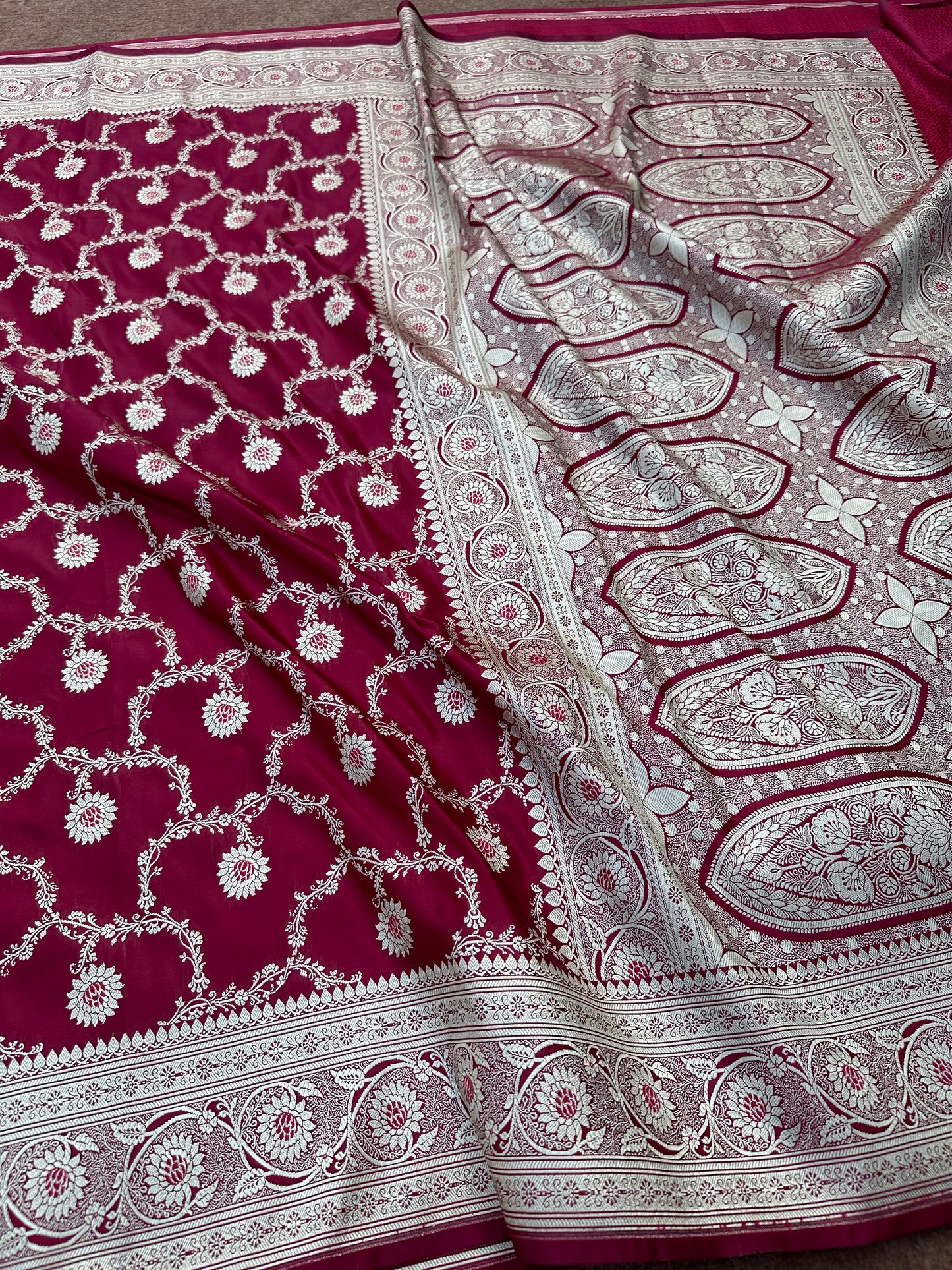 Banarasi mashru katan silk saree. KM104