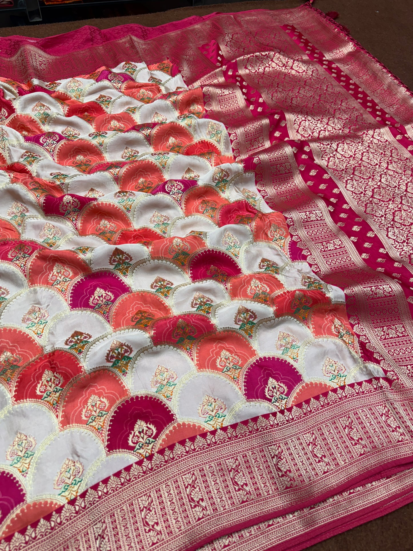 Banarasi pashmina silk saree PM101