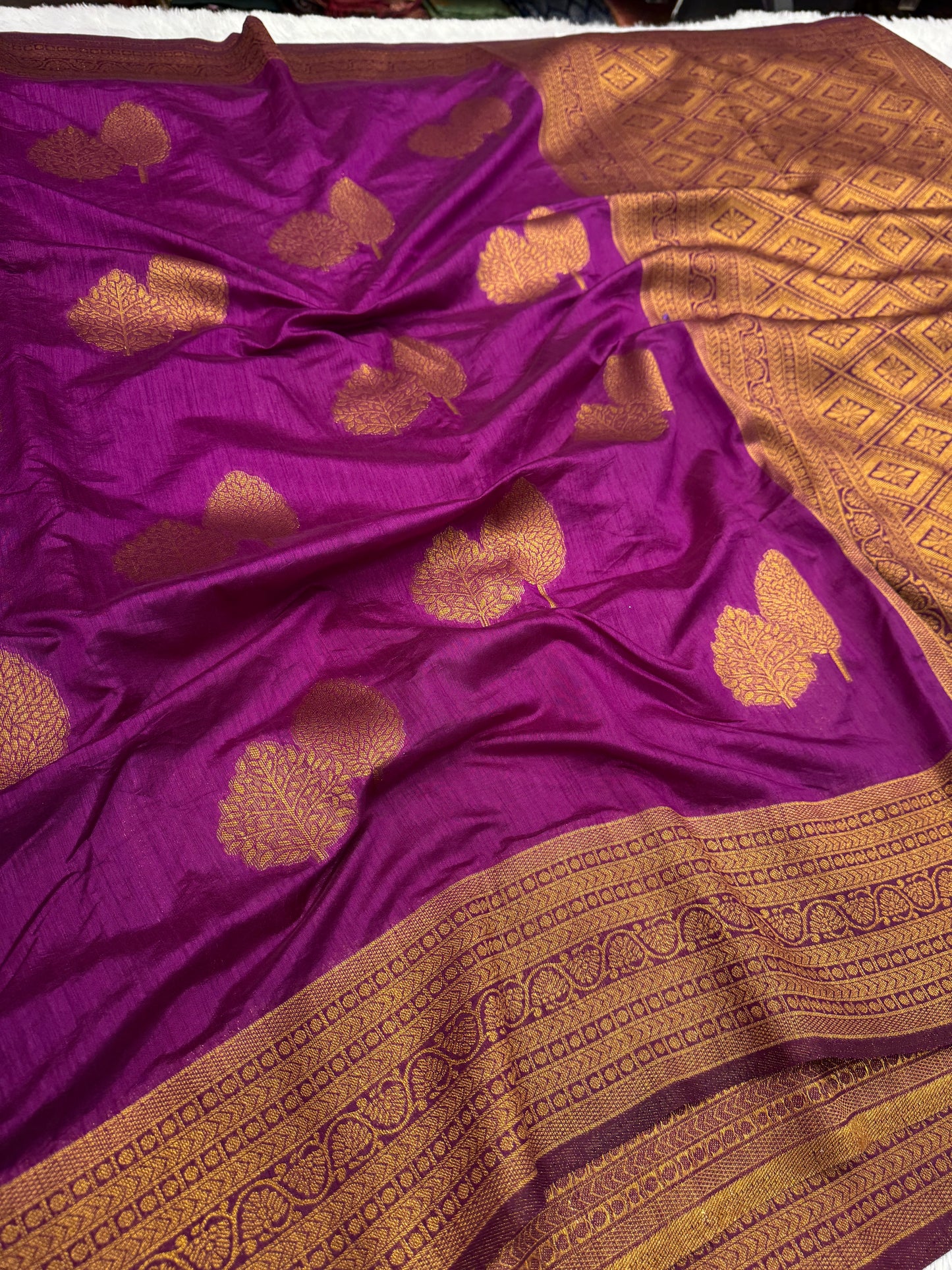Banarasi mulberry cotton silk saree