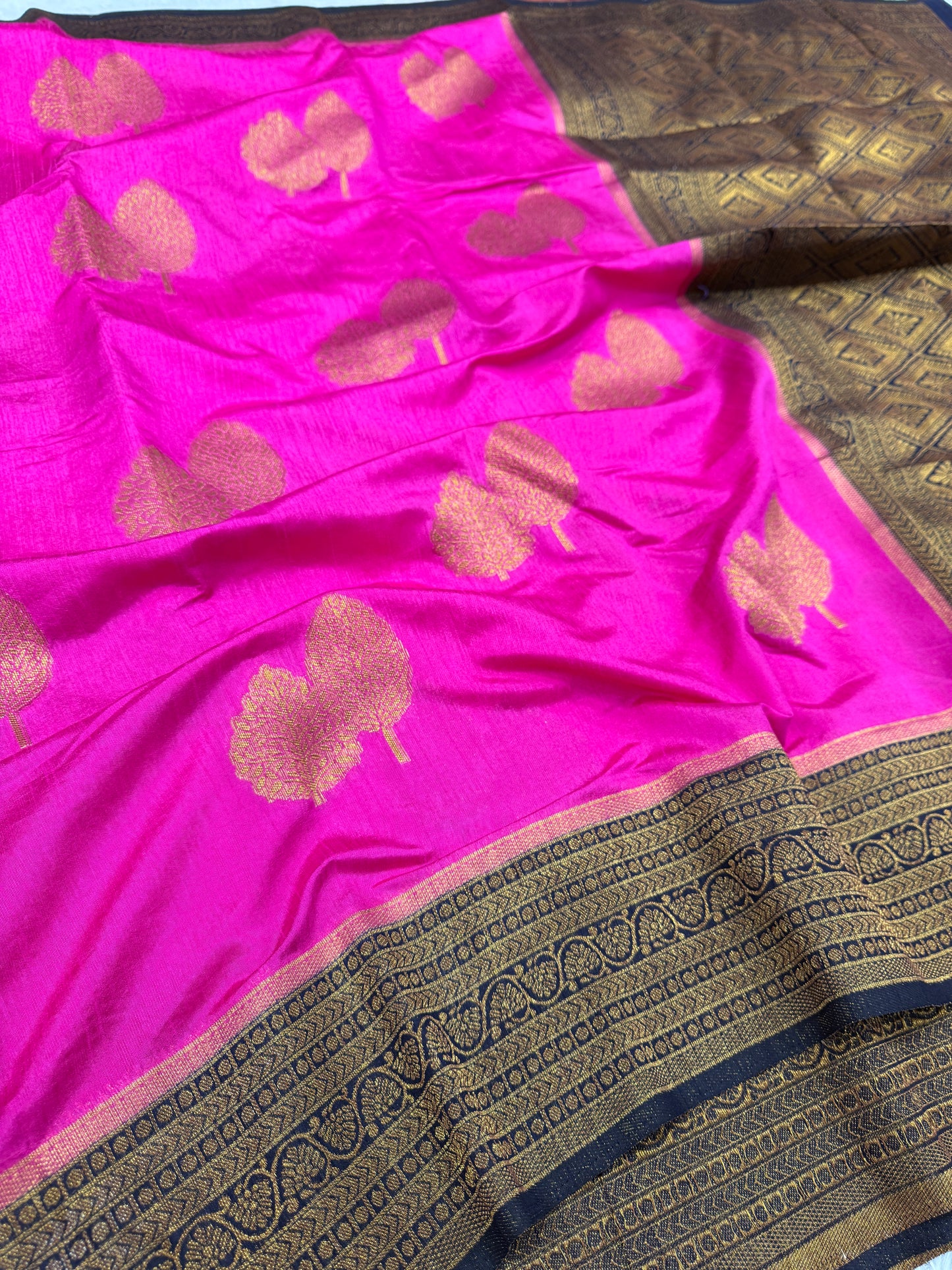 Banarasi mulberry cotton silk saree