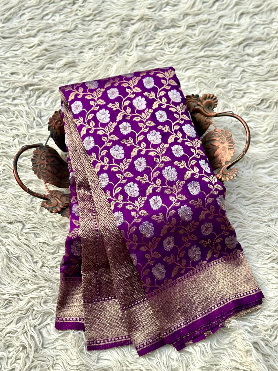 Banarasi crep georgette silk saree CR114