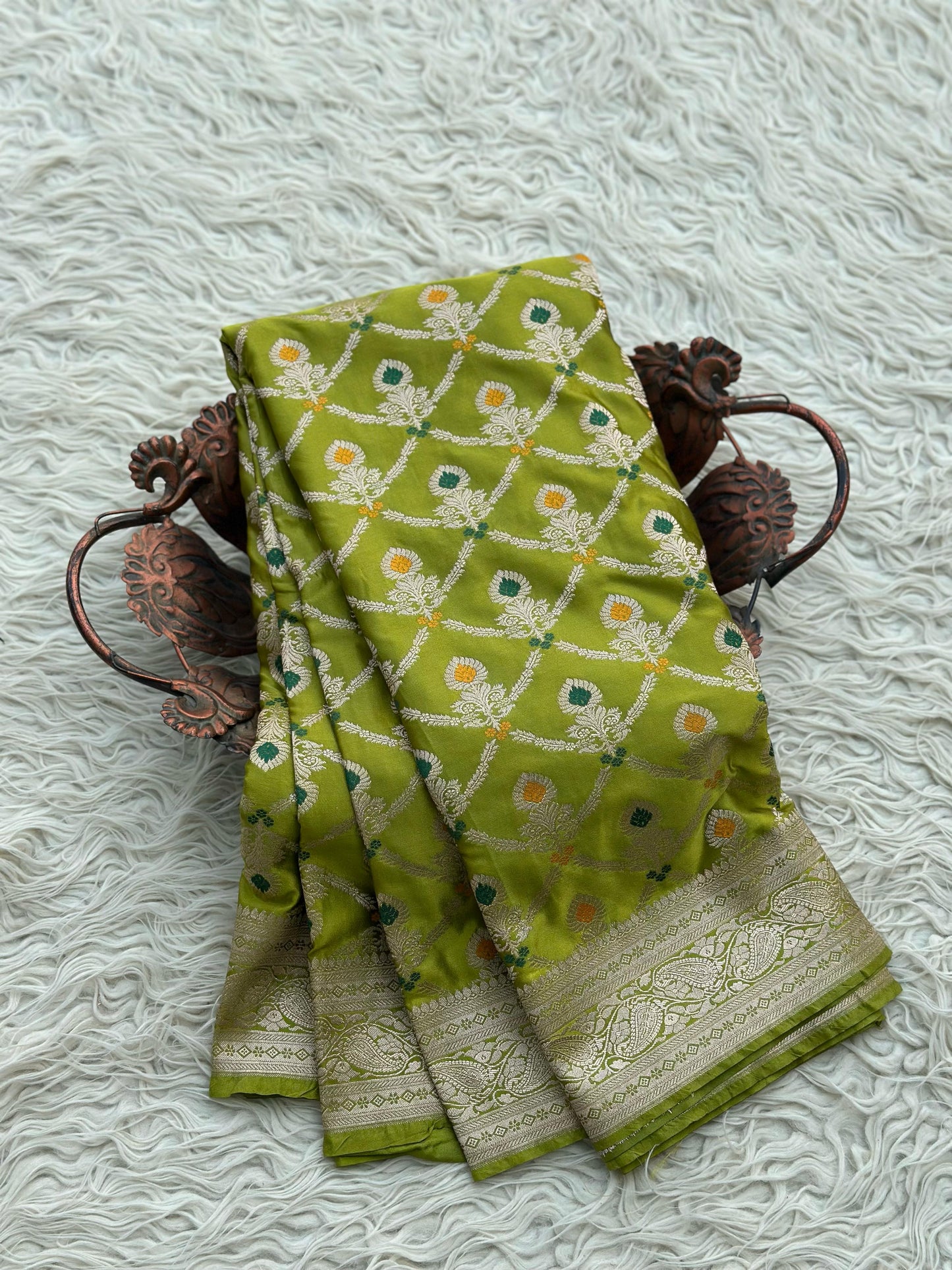 Banarasi Mashru satin silk saree MS114