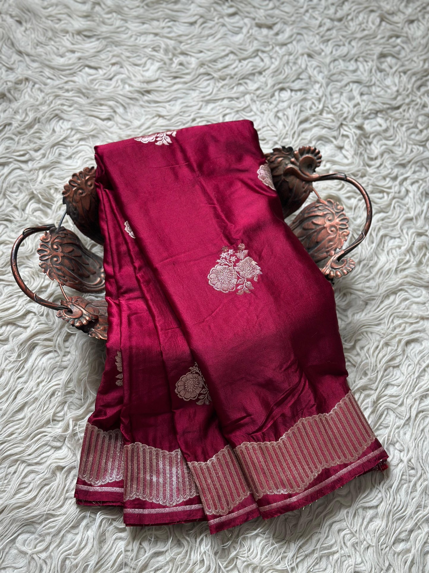 Banarasi Mashru satin silk saree MS116