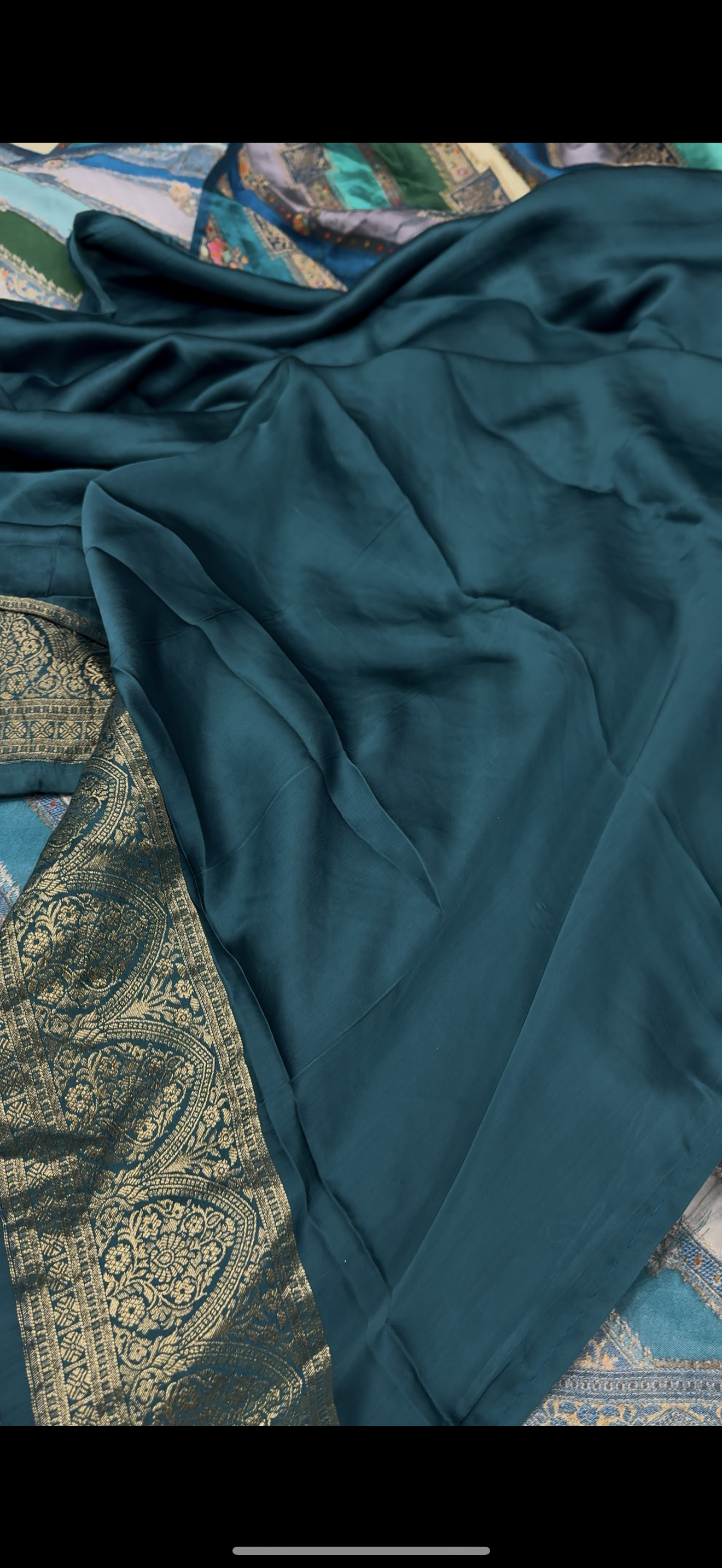 Banarasi pure soft satin pashmina silk saree DS107