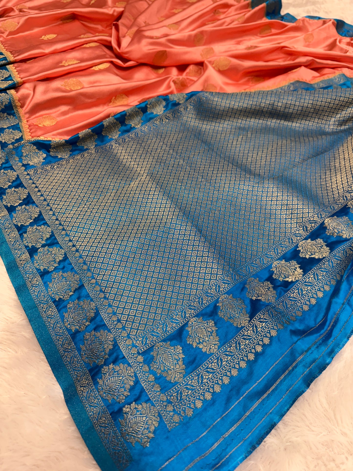 Premium Banarasi Mashru satin silk saree MS119