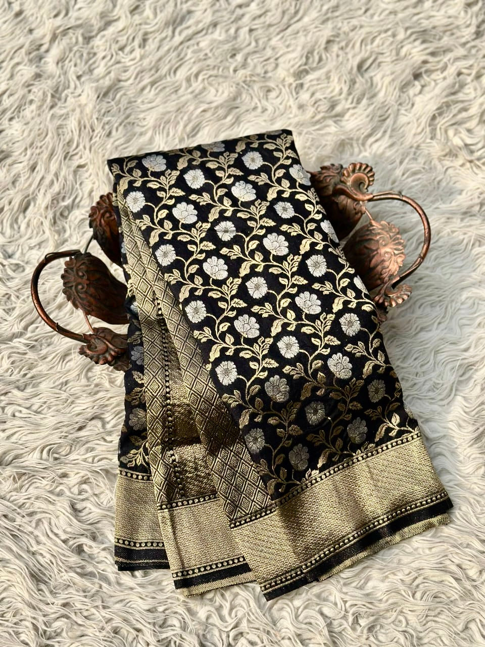 Banarasi crep georgette silk saree CR114