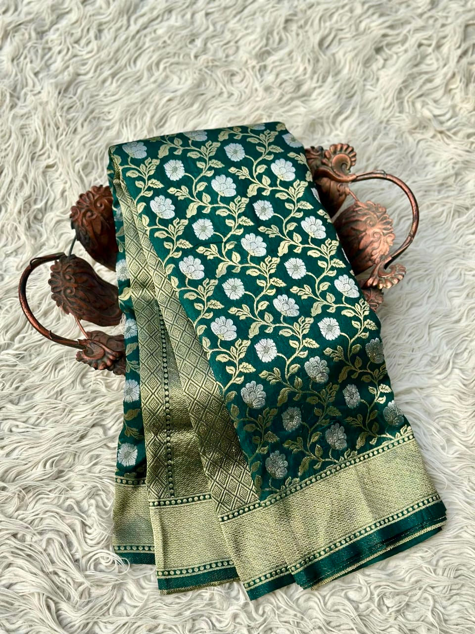 Banarasi crep georgette silk saree CR114