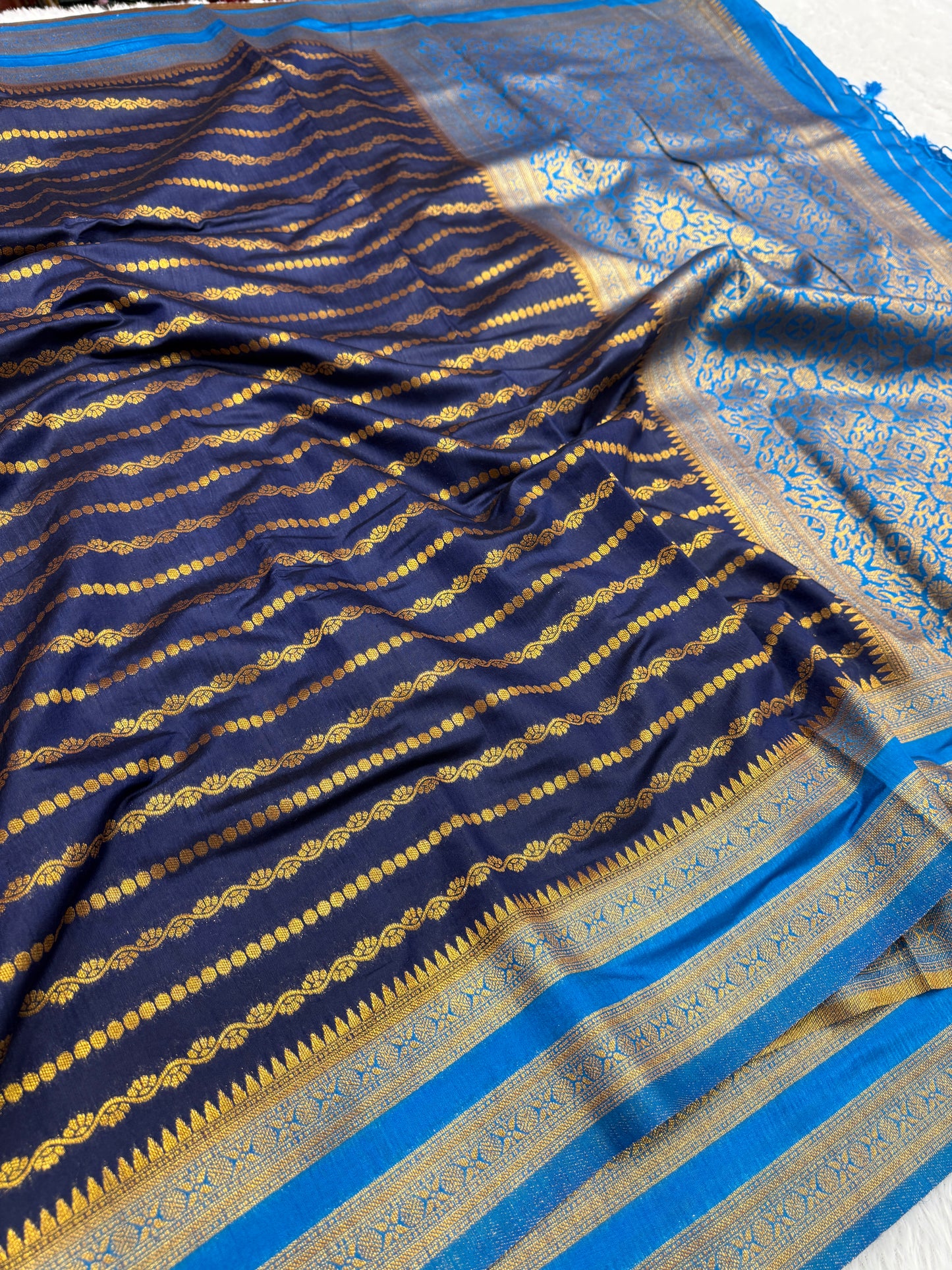 Banarasi mulberry cotton silk saree