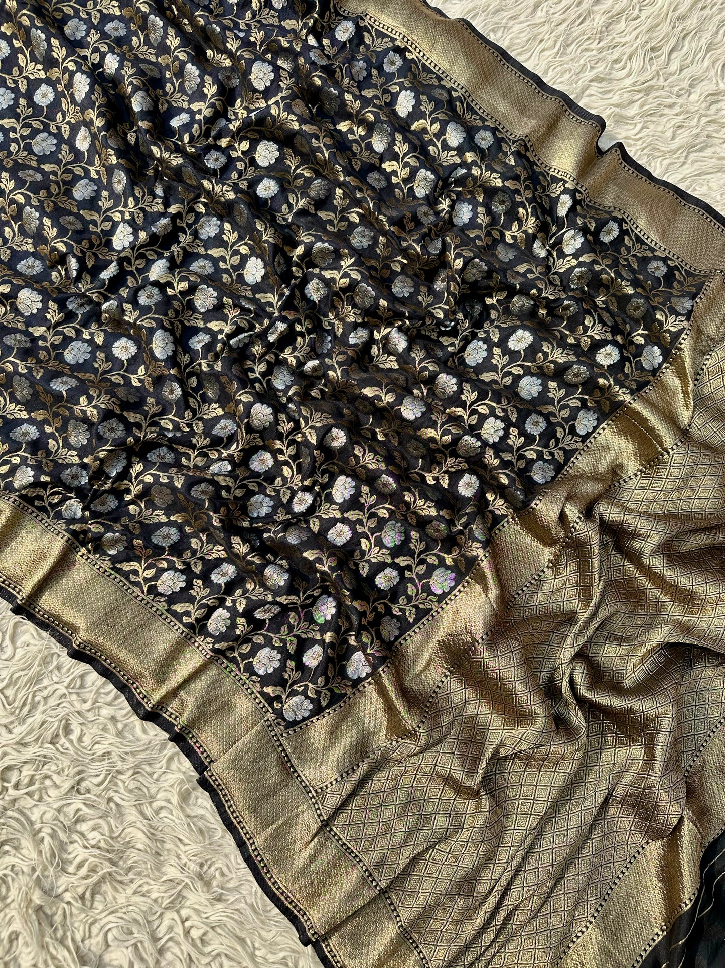 Banarasi crep georgette silk saree CR114