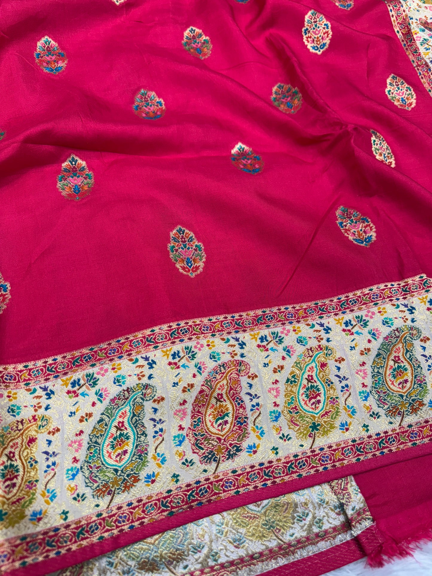 Banarasi pure satin pashmina silk saree DS101
