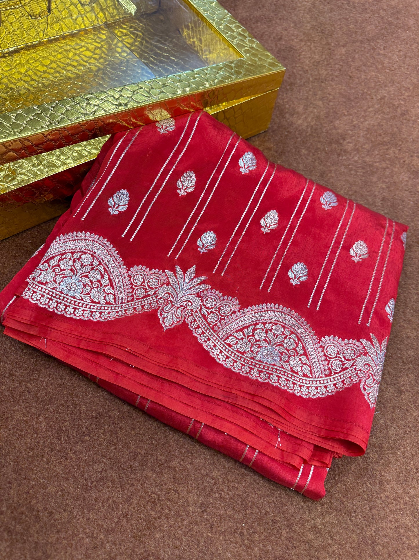 Banarasi katan georgette silk saree RM101
