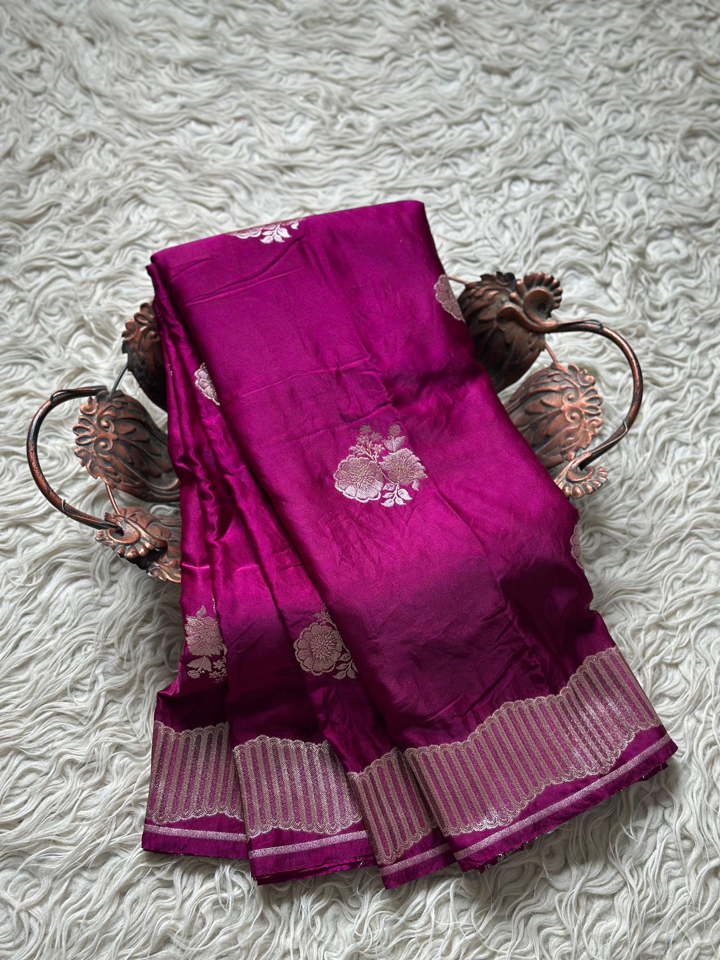 Banarasi Mashru satin silk saree MS116