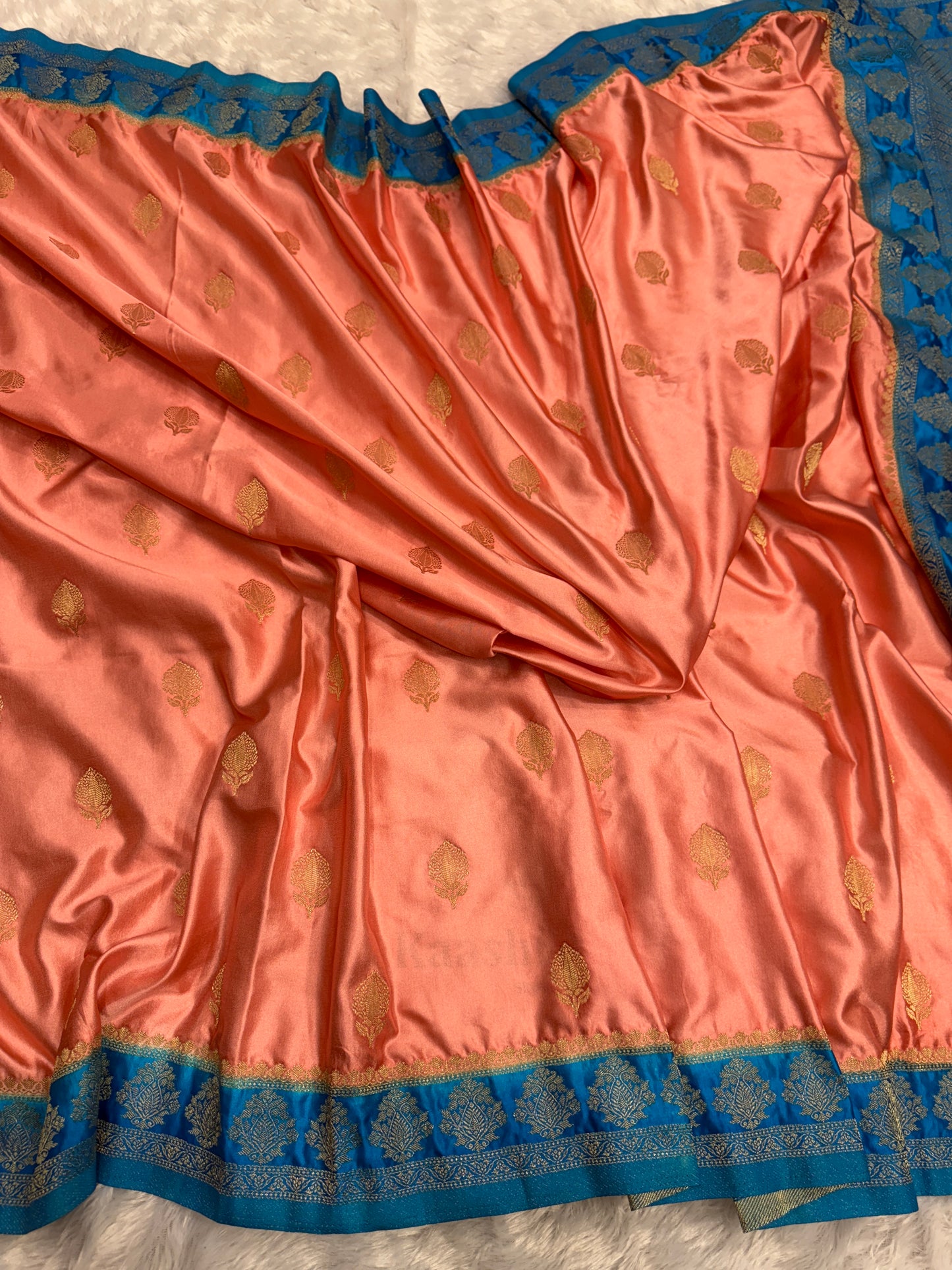 Premium Banarasi Mashru satin silk saree MS119