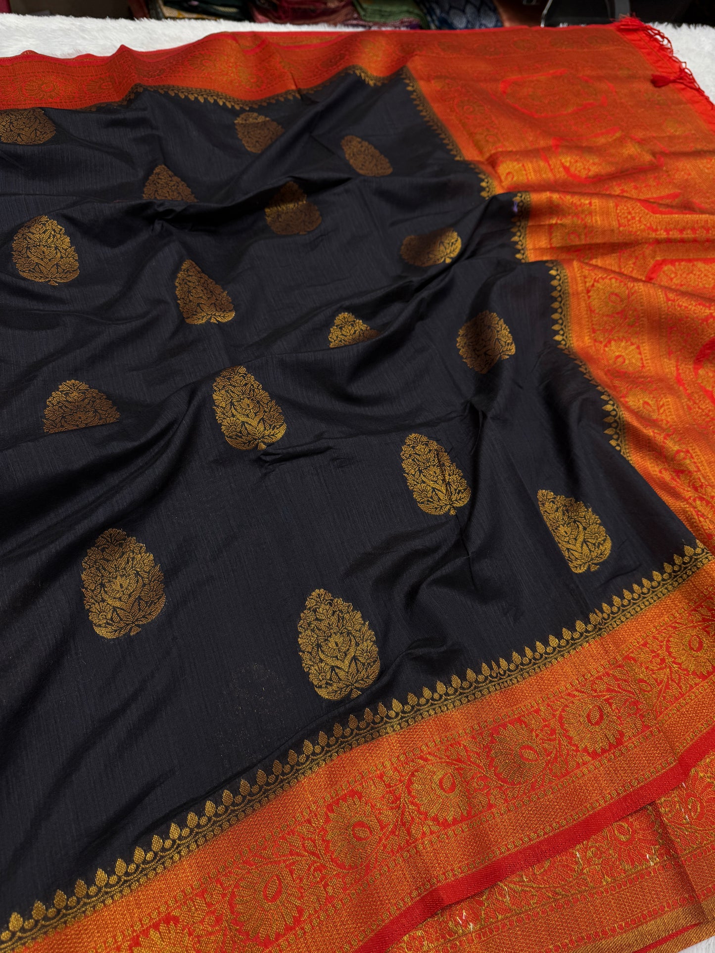 Banarasi mulberry cotton silk saree