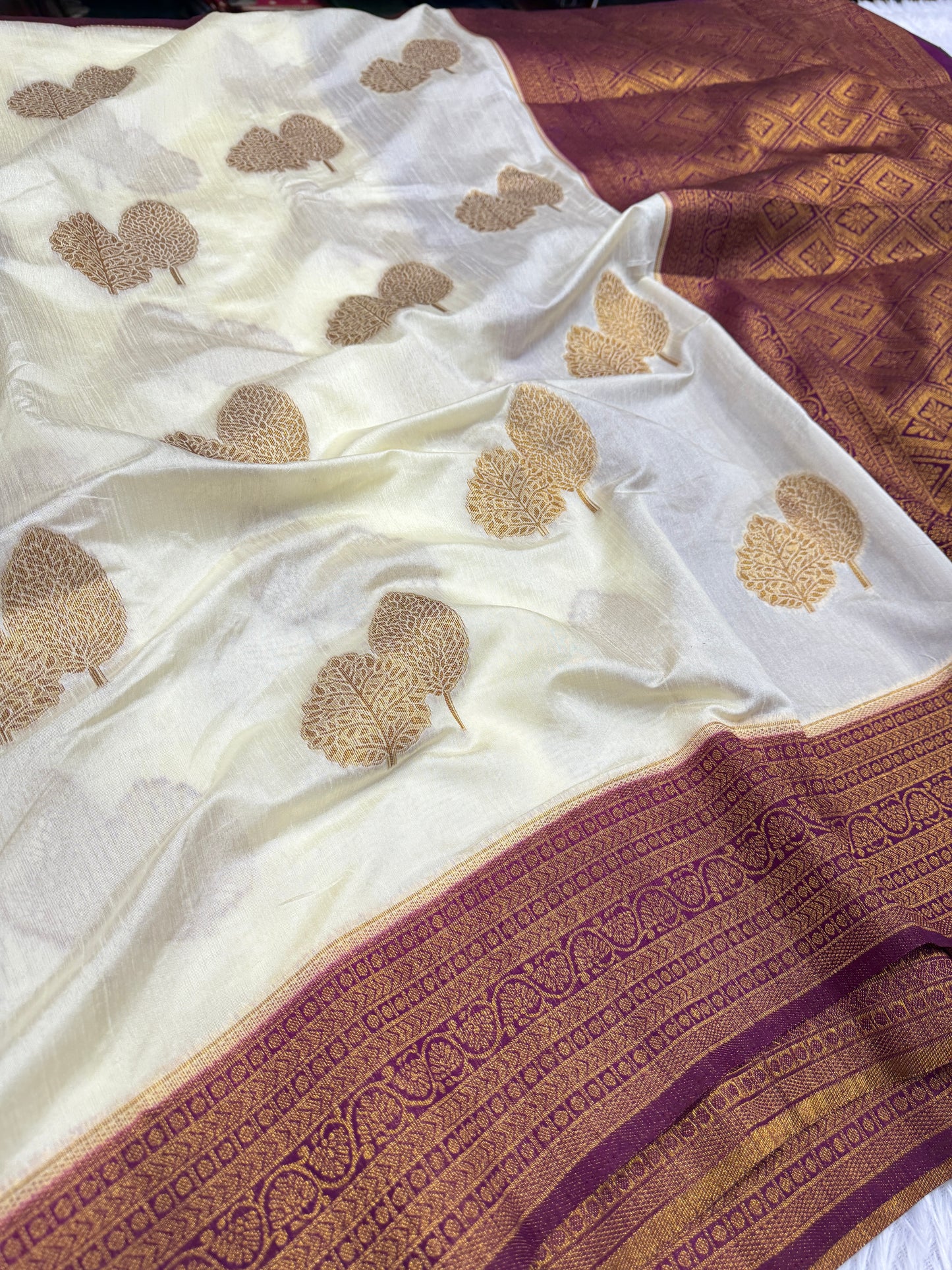 Banarasi mulberry cotton silk saree