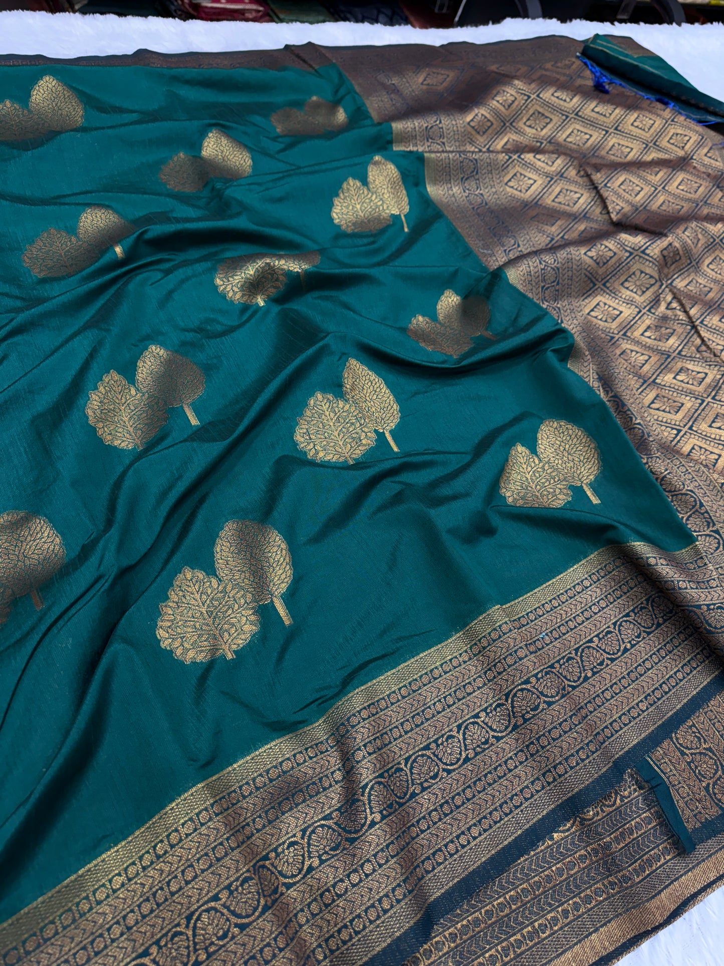 Banarasi mulberry cotton silk saree
