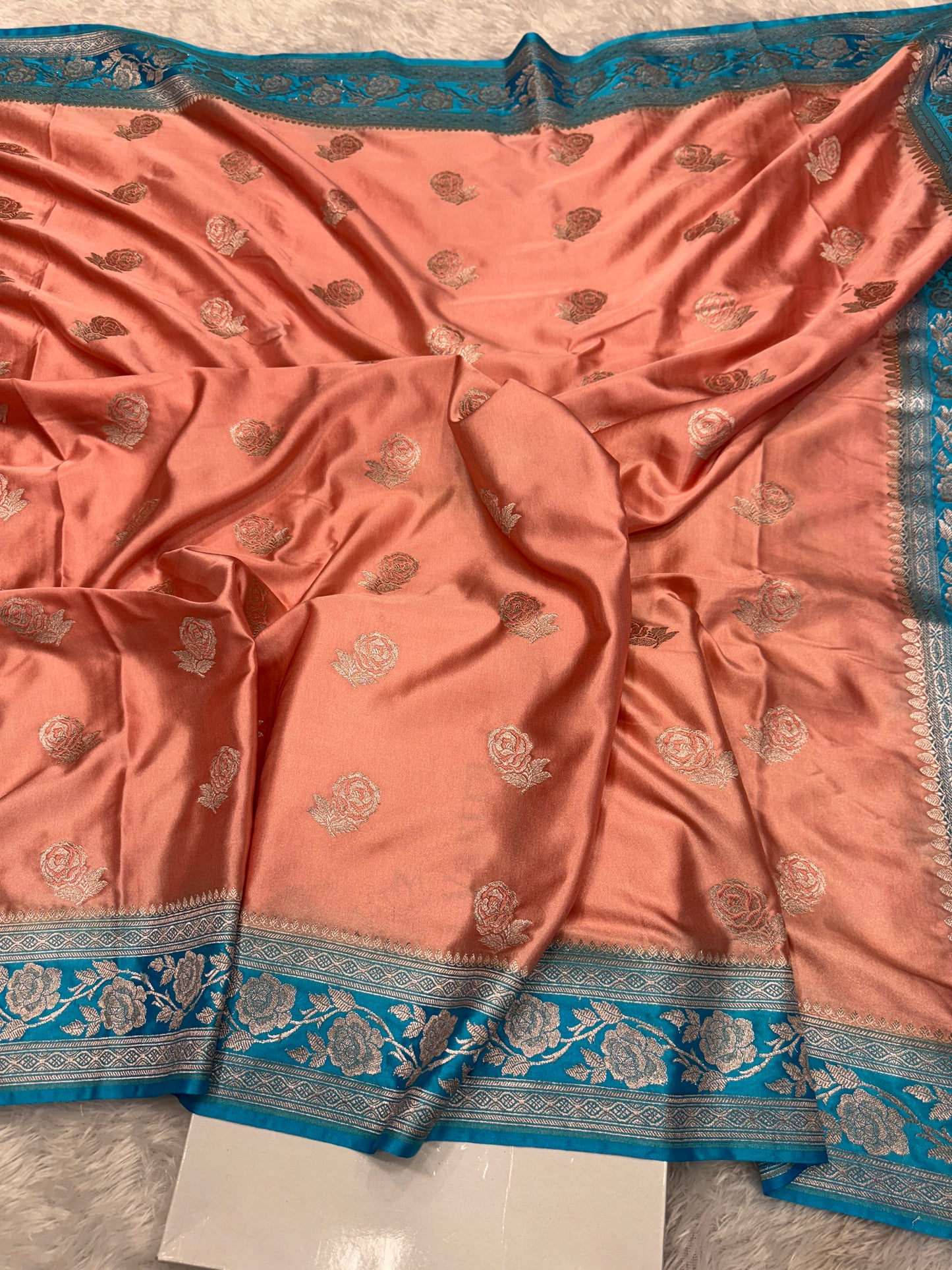 Premium Banarasi contrast Banarasi Mashru katan silk saree MK183