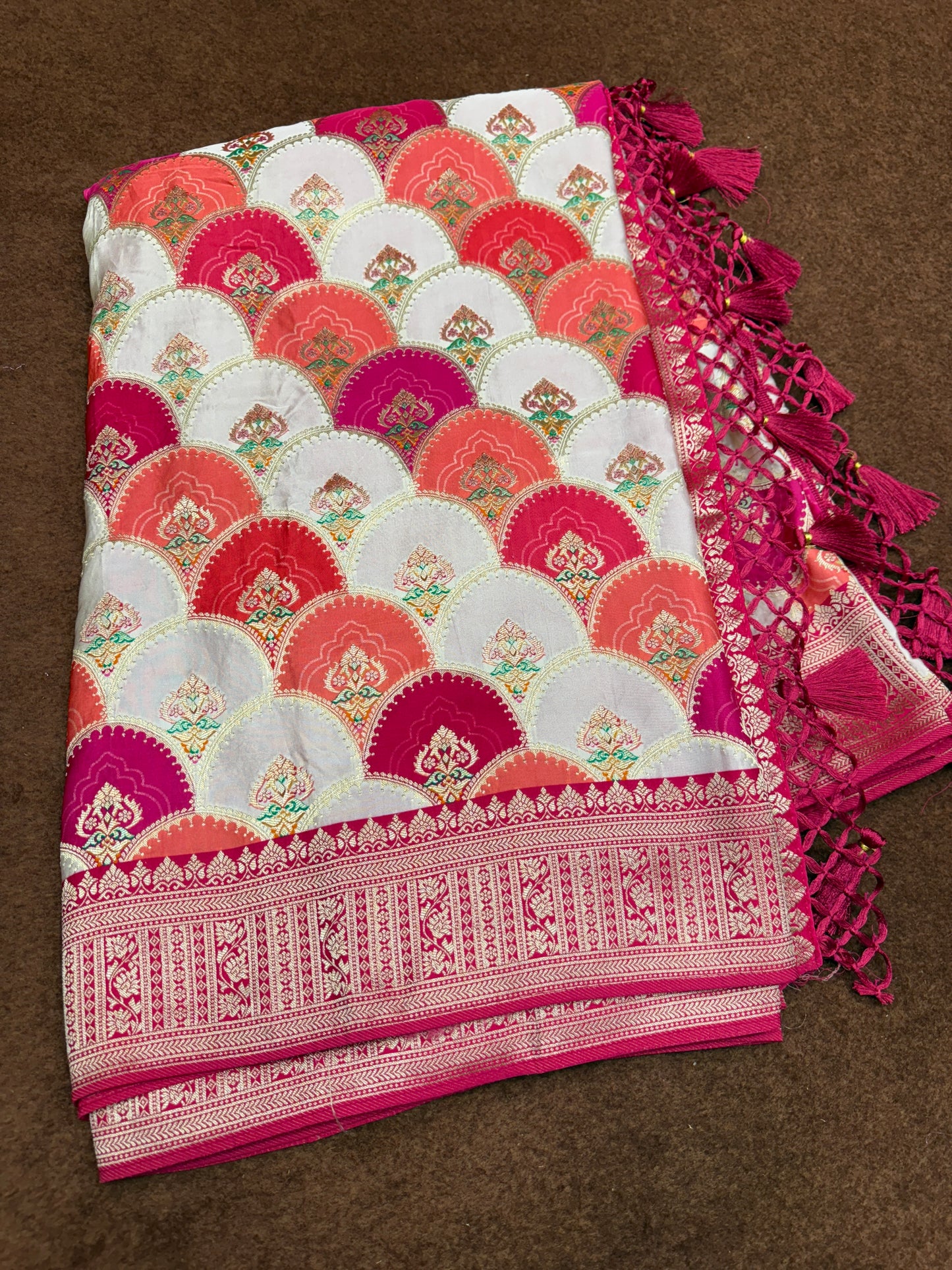 Banarasi pashmina silk saree PM101