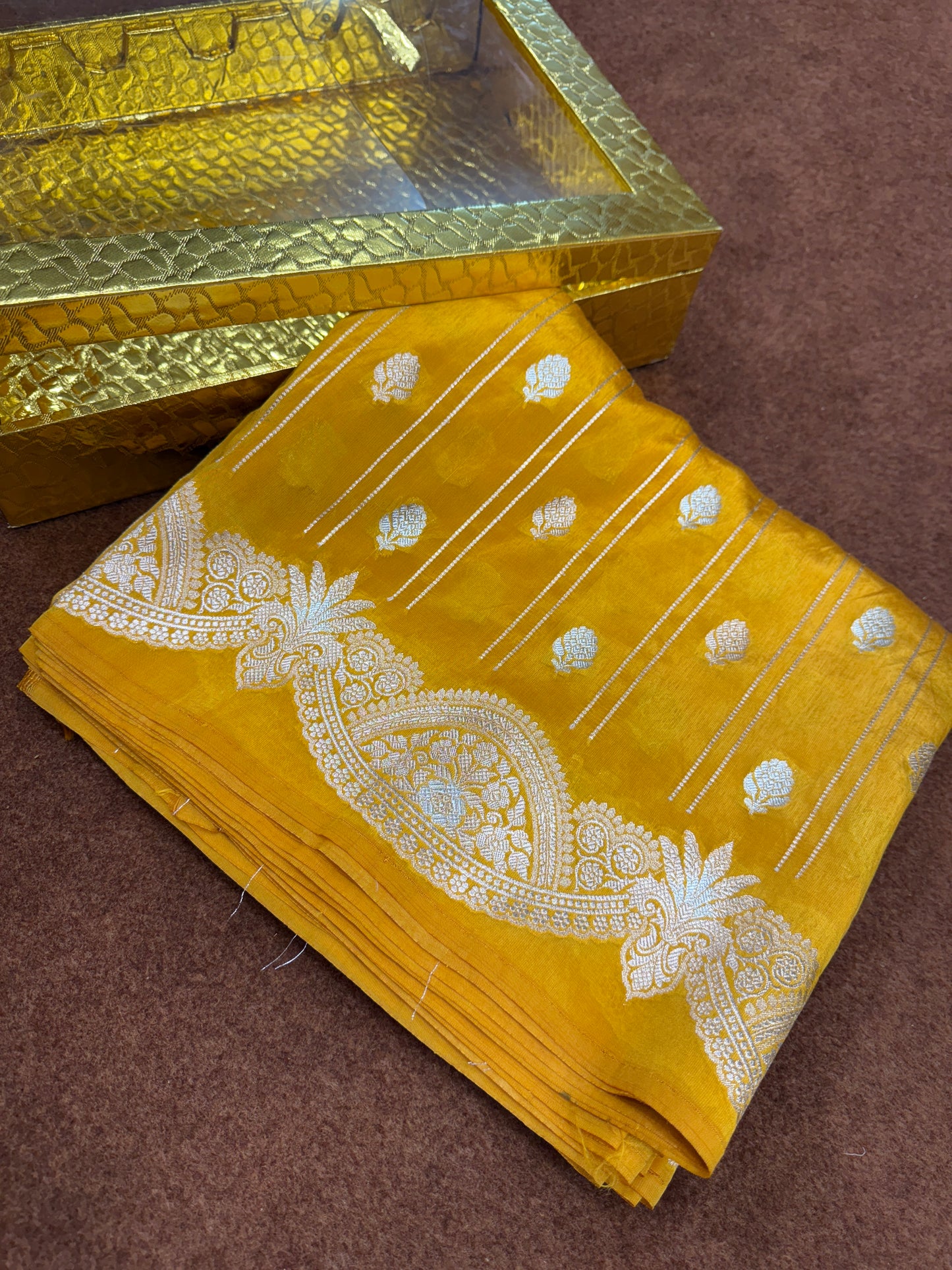 Banarasi katan georgette silk saree RM101